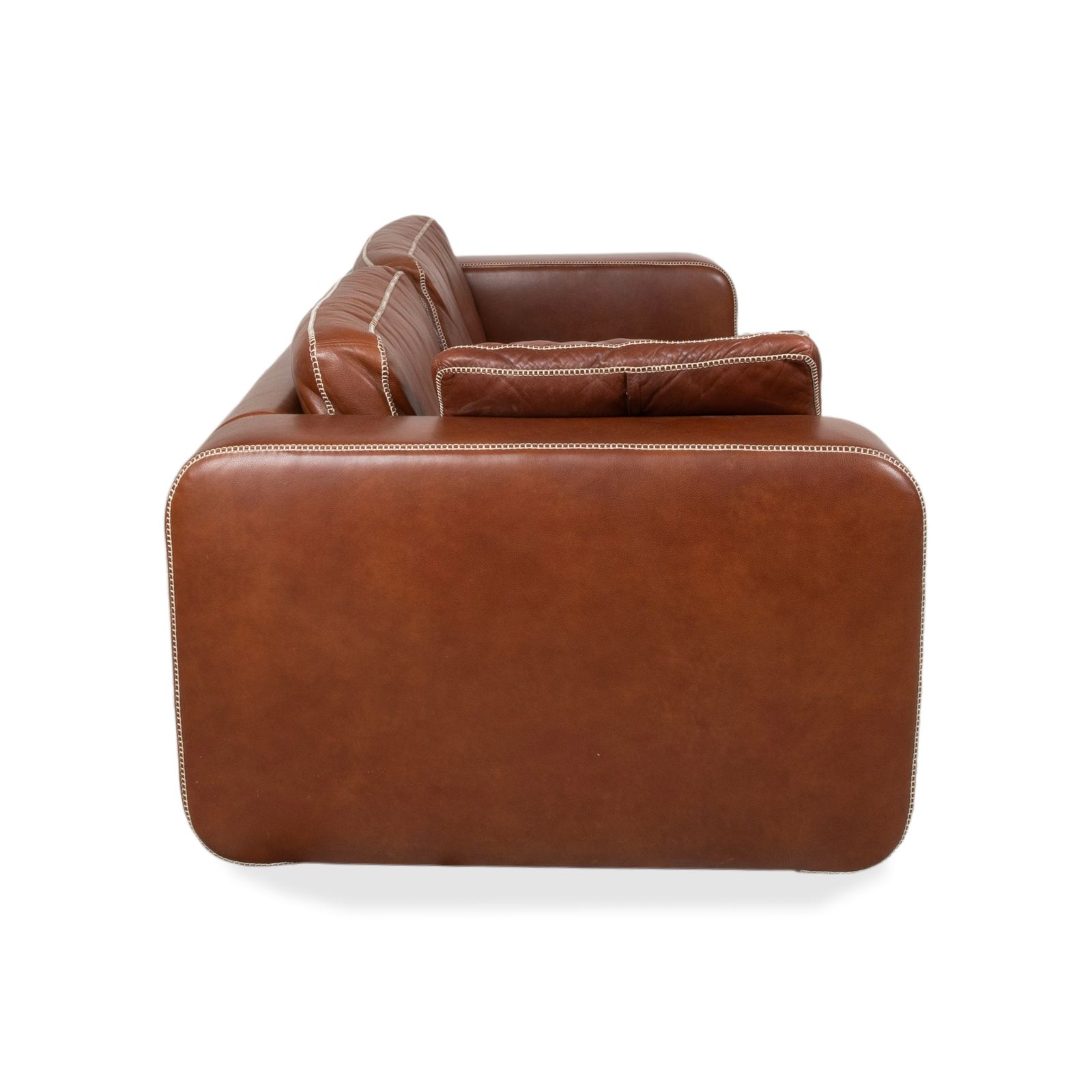 photo for sale Machalke Valentino Leather Sofa Brown Three Seater