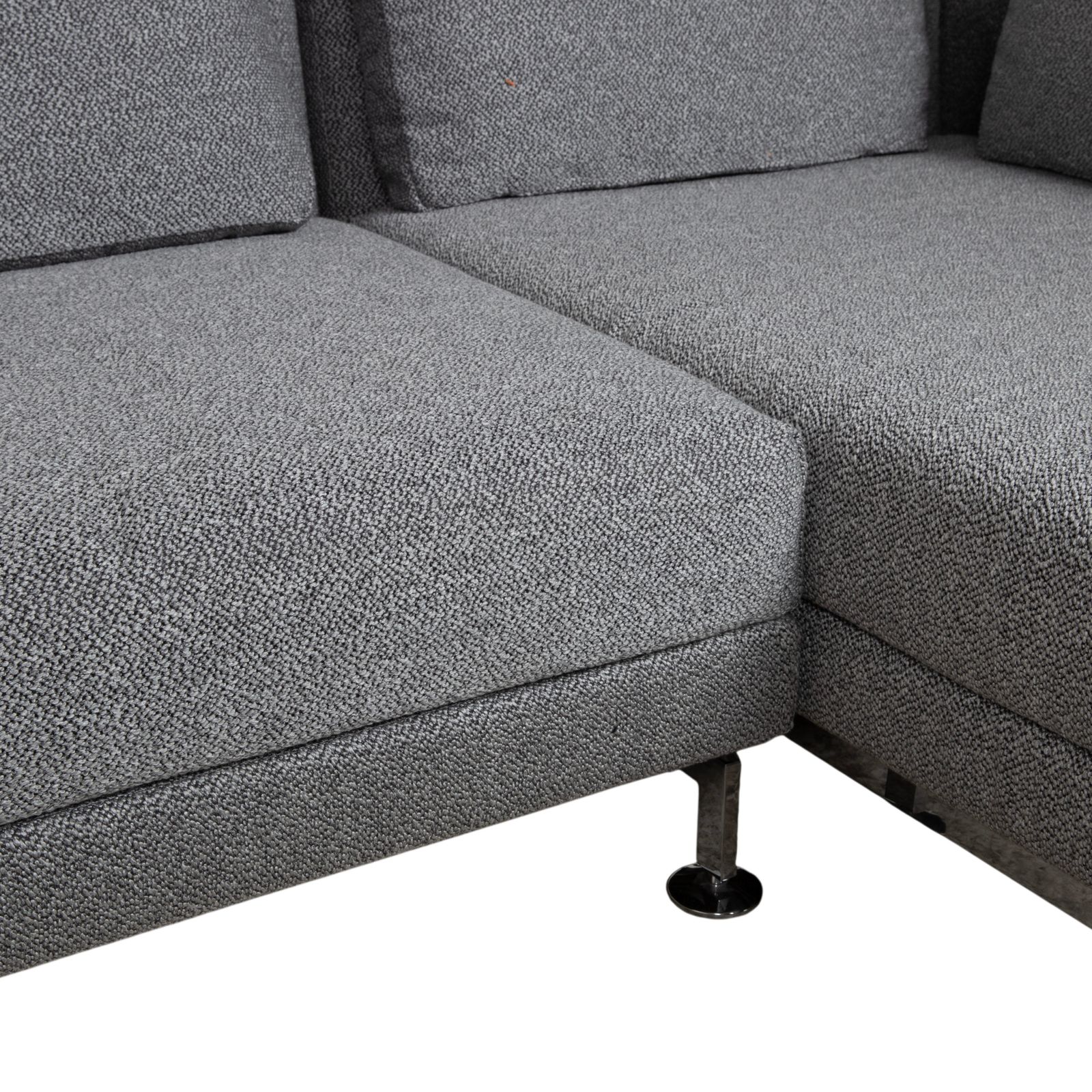 photo for sale Brühl Moule Fabric Corner Sofa, Grey, Manual Reclining Function, Right Hand Chaise, Reupholstered In Glow 534