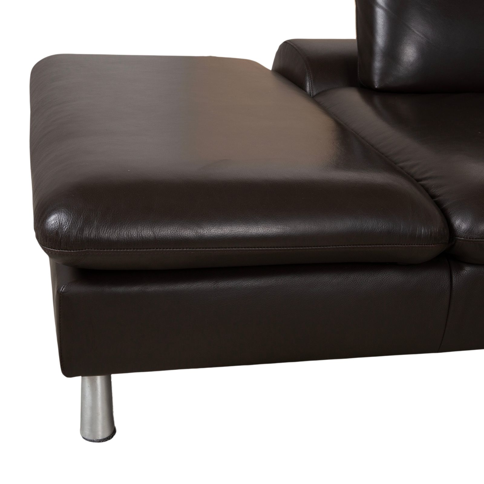 Mobilier Canapé d'angle Willi Schillig en cuir brun, fonction manuelle photo