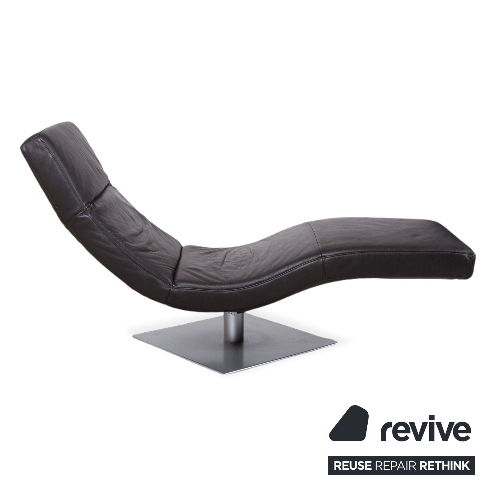 Willi Schillig Lounger en cuir brun, fonction manuelle photo Mobilier