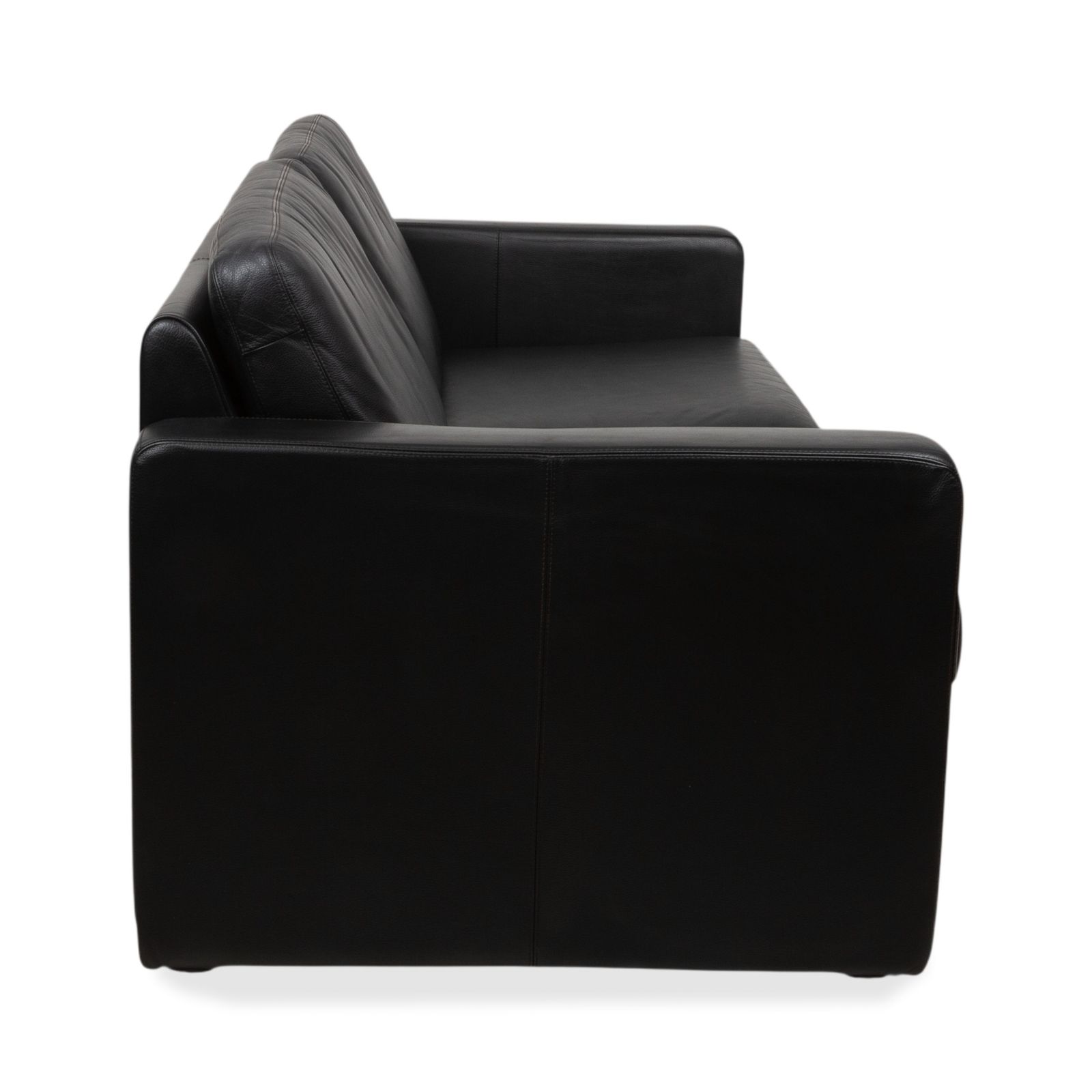 photo furniture Canapé 2 places Cor Conseta en cuir noir