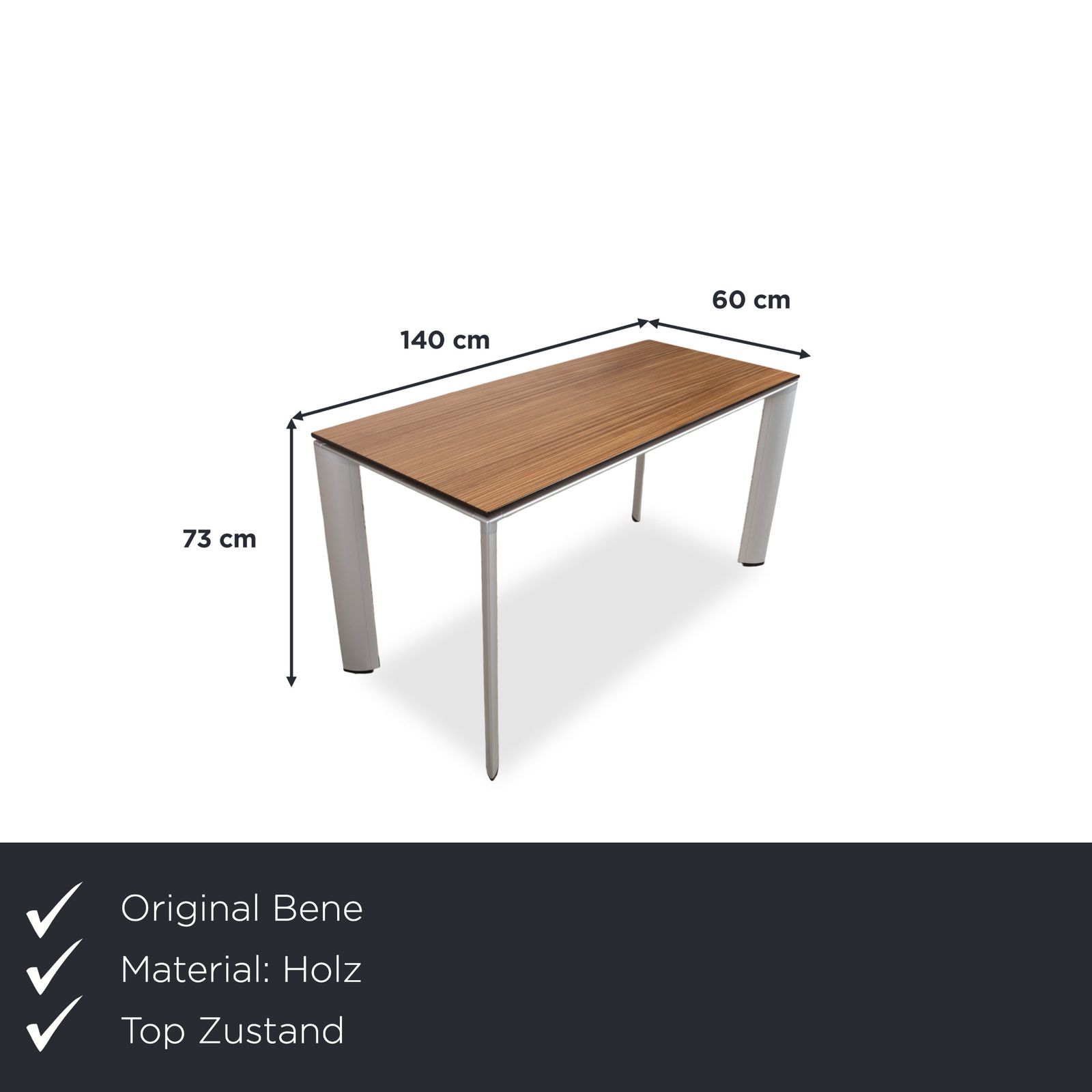 Bureau Bene AL Management en bois avec fonction électrique, par Kai Stania photo furniture