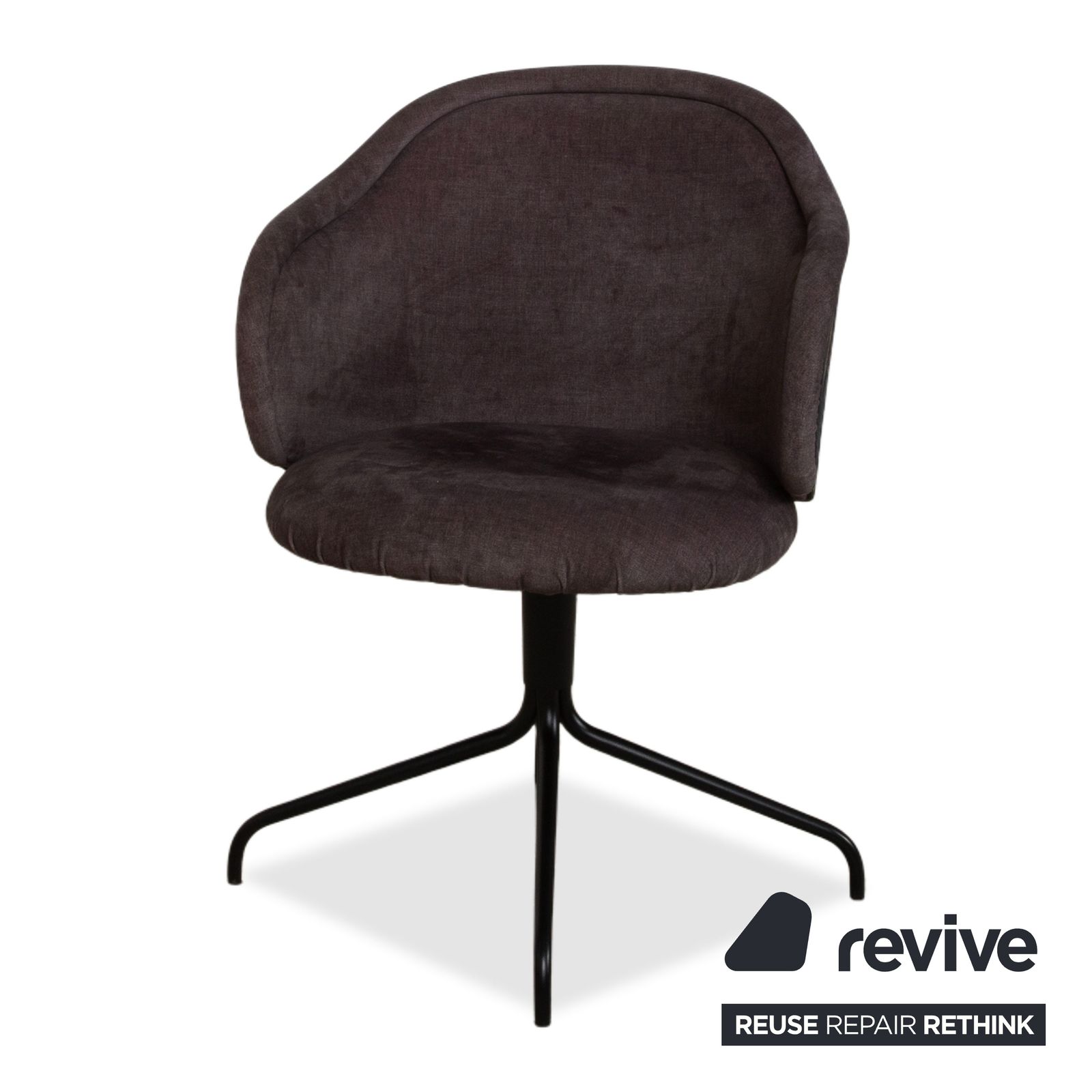 Lot de 4 chaises Freifrau Ona en tissu, marron et gris à motifs photo Mobilier
