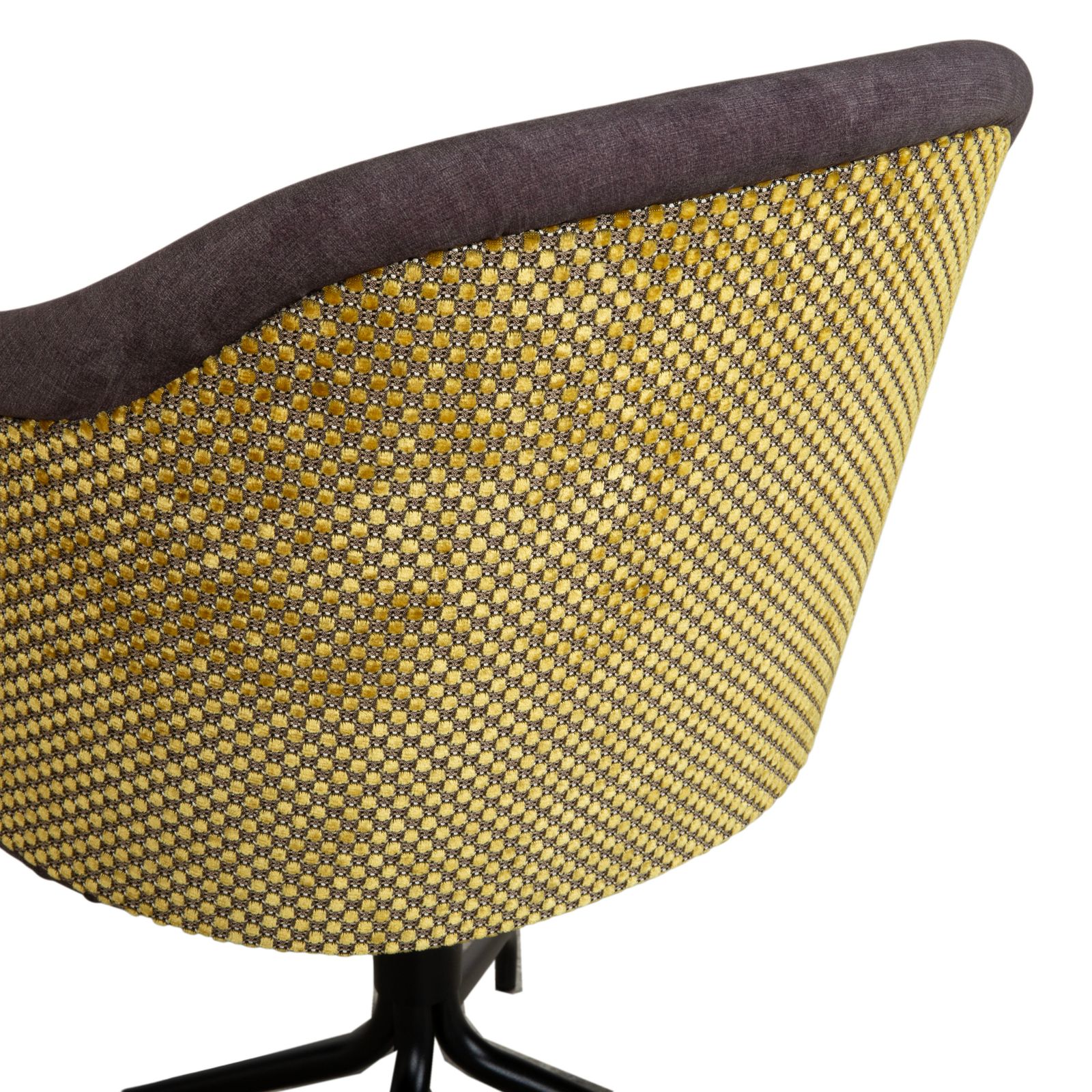 Mobilier Lot de 4 chaises Freifrau Ona en tissu, marron et gris à motifs photo