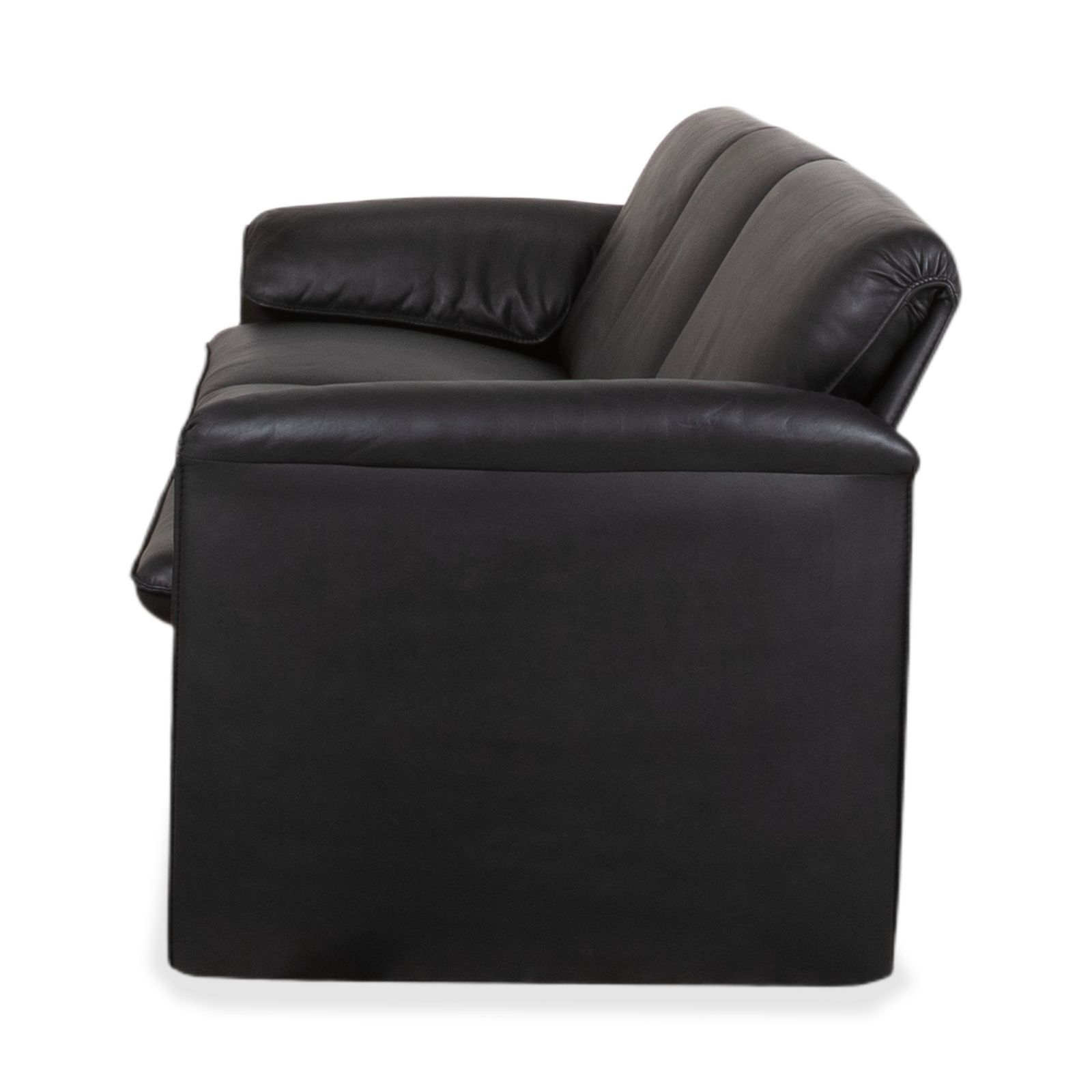 Mobilier Canapé Leolux Bora 3 places en cuir noir photo