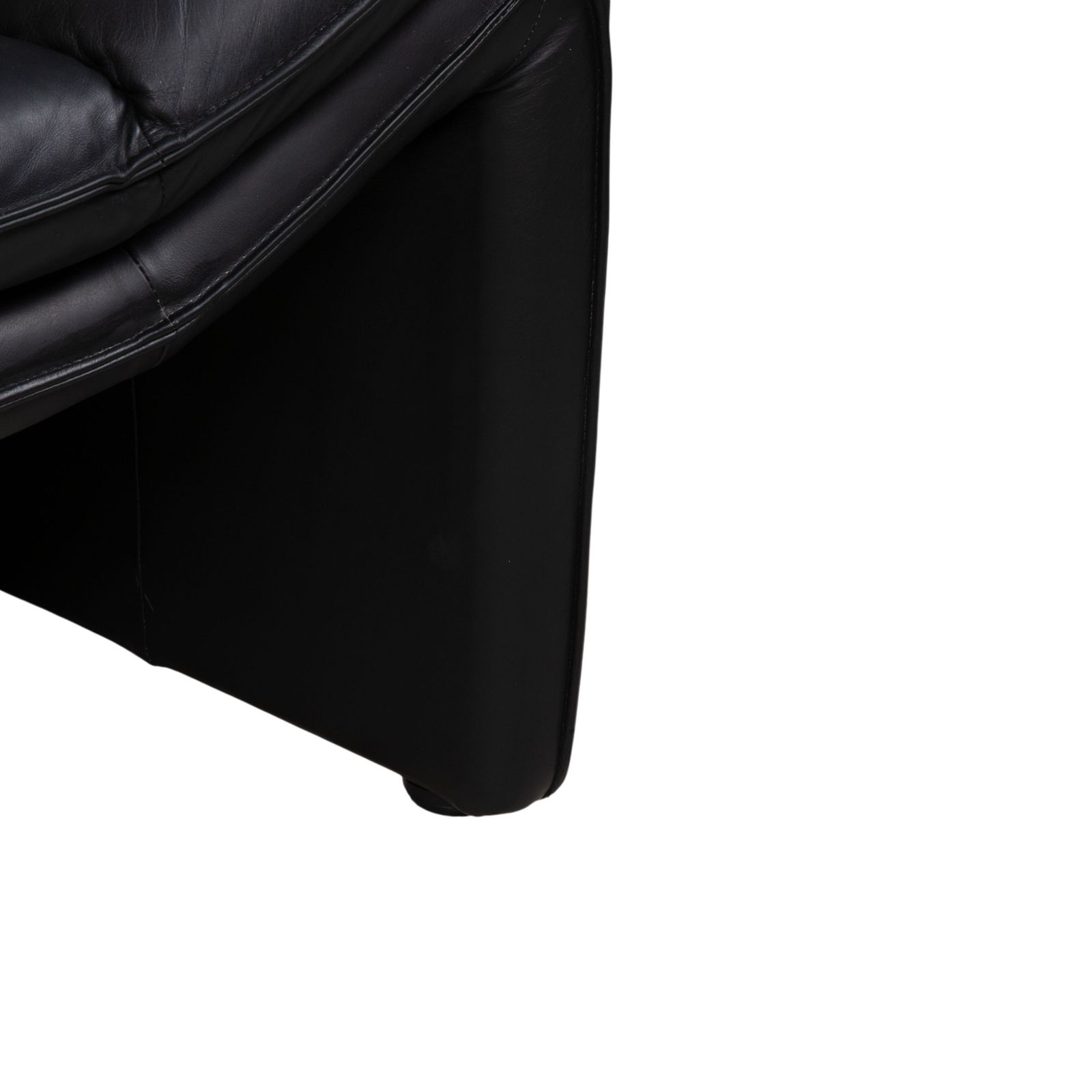 Canapé design 2 places Lauser Atlanta en cuir noir photo 1452.0