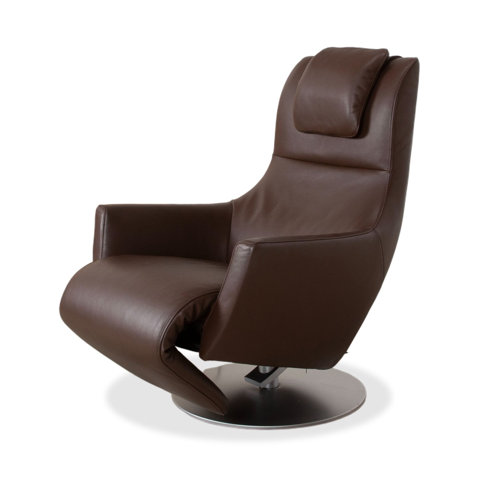 Fauteuil releveur FSM Stand Up en cuir marron, fonction électrique sur batterie photo for sale