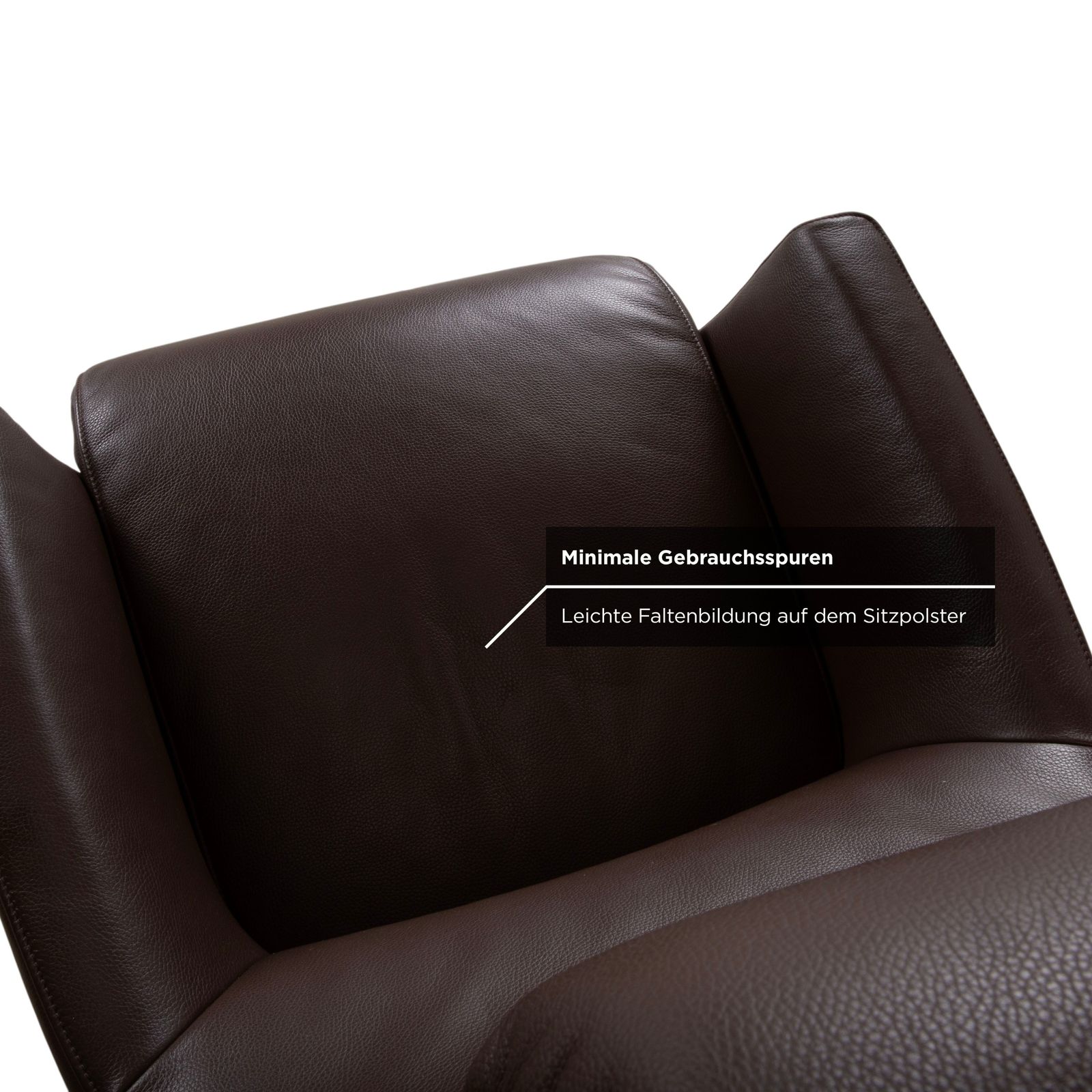 photo furniture Fauteuil releveur FSM Stand Up en cuir marron, fonction électrique sur batterie