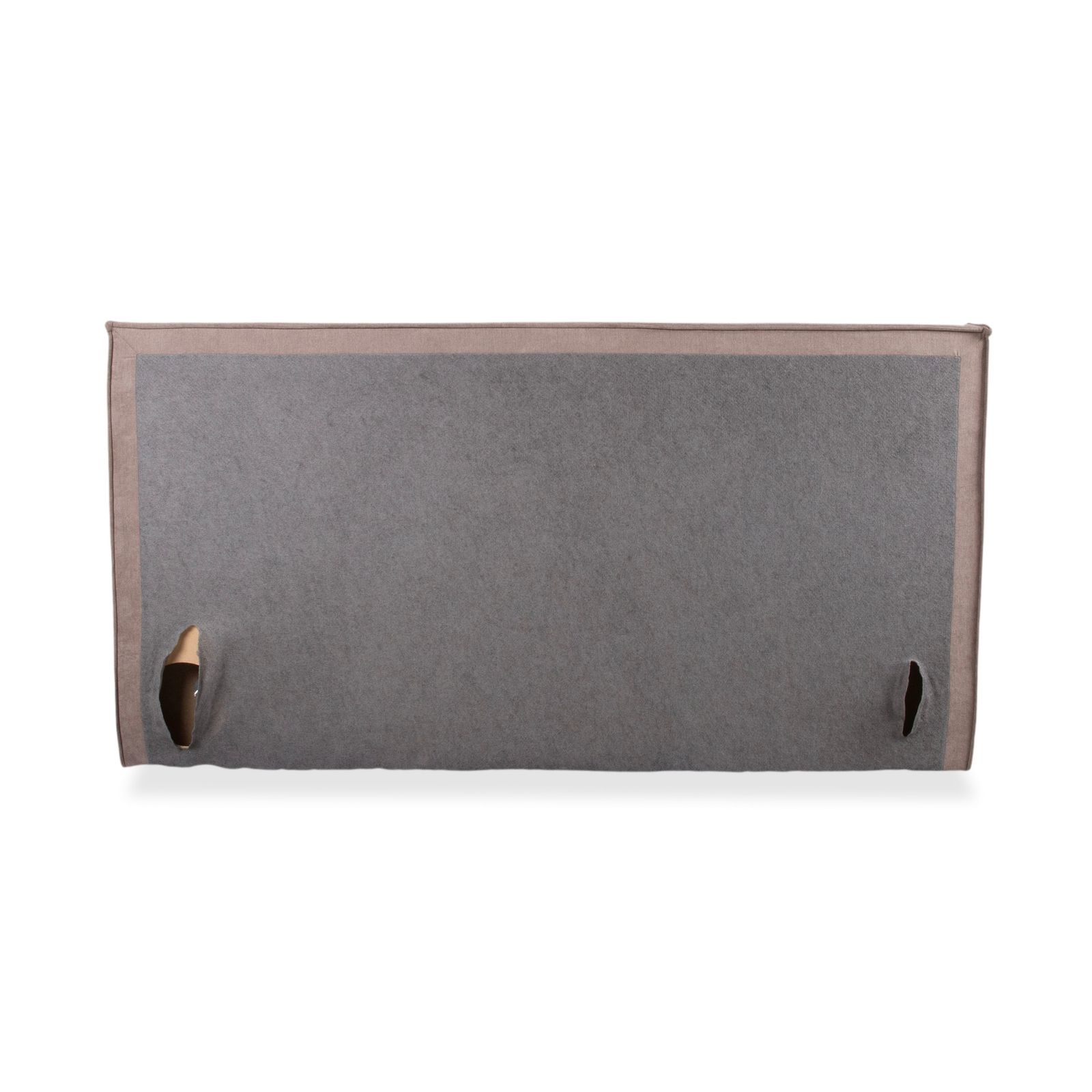 photo furniture Lit à sommier tapissier Dayco Avalon en tissu gris beige