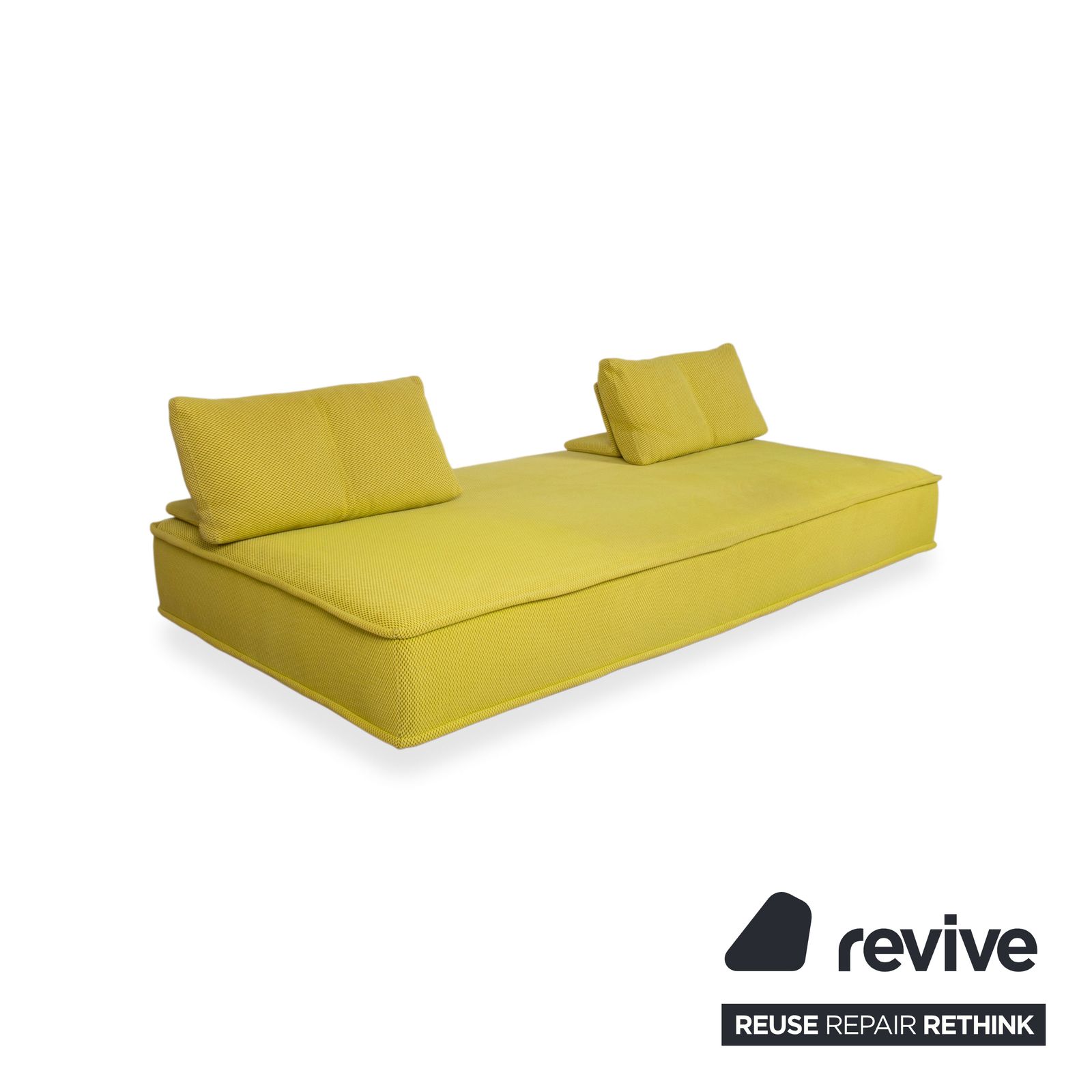 Canapé Roche Bobois Escapade 3 places en tissu jaune-vert photo 4806.0