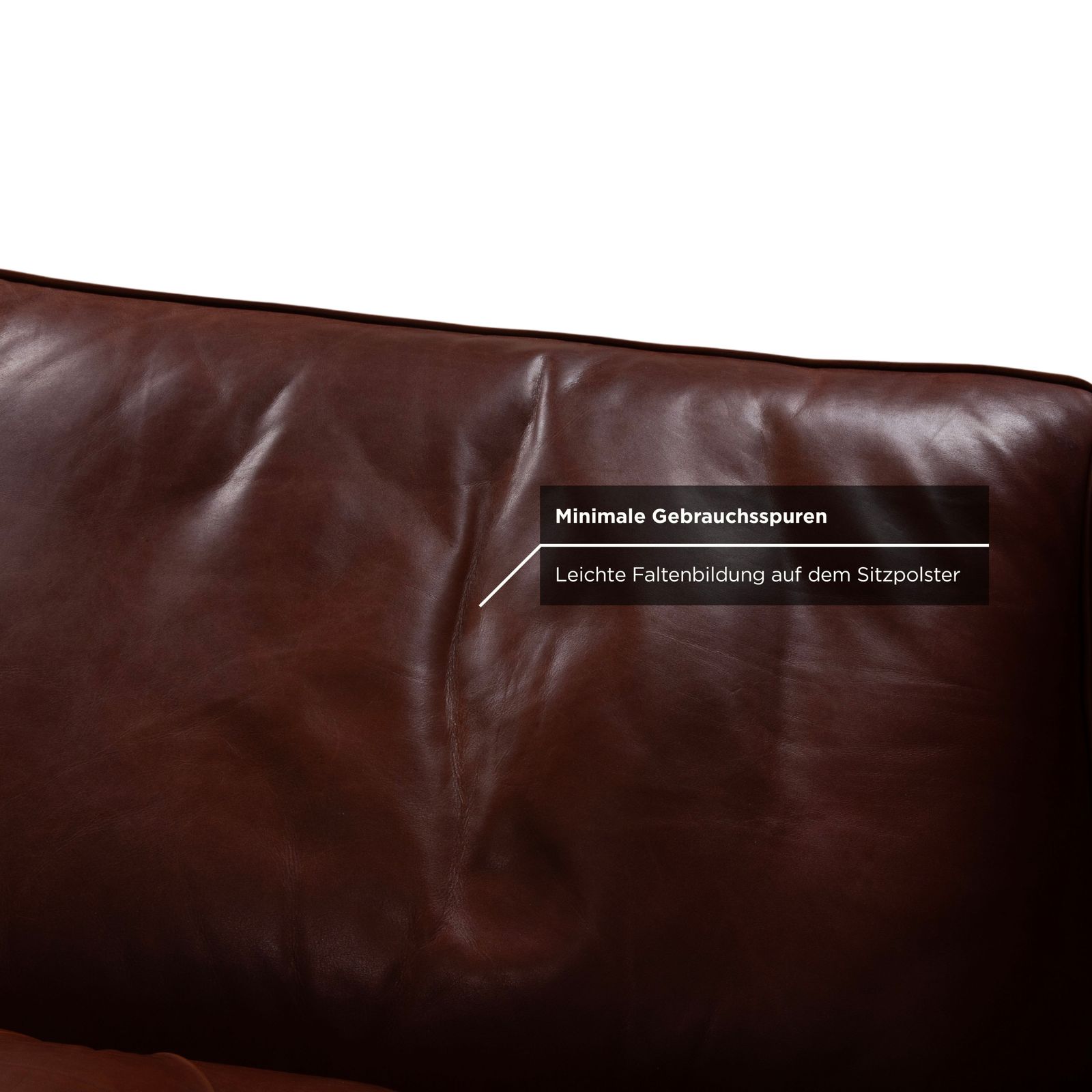 photo for sale Canapé Chesterfield 3 places en cuir marron vintage