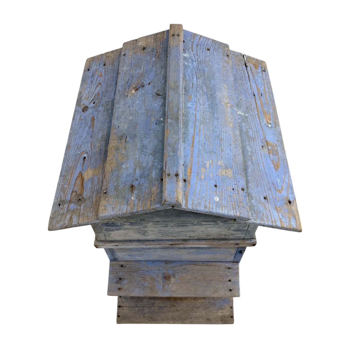 Franse antieke houten bijenkorf photo buy