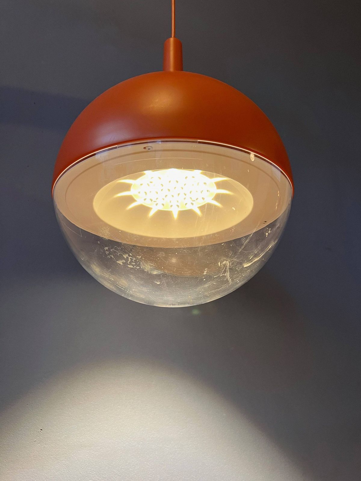 Mid-Century Oranje Ikea Väster Space Age Hanglamp photo Verlichting