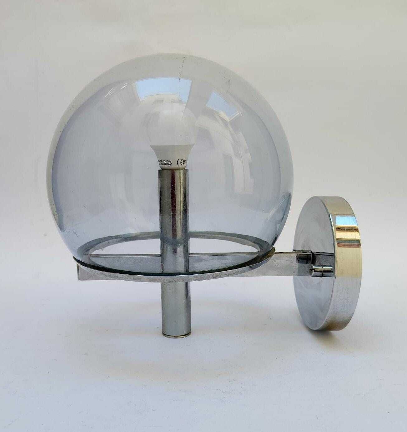 Applique murale Gaetano Sciolari vintage Space Age en chrome sphérique photo furniture