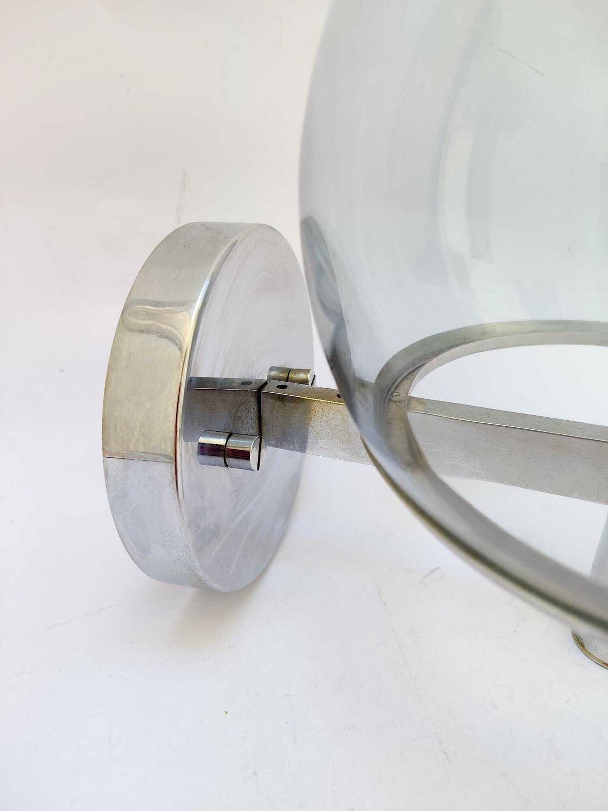 Gaetano Sciolari Vintage Space Age Design Chrome Sphere Wall Lamp photo vinterior
