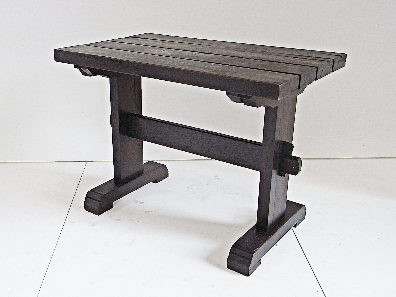 Alfons tuintafel met stoelen van massief eiken, jaren 1970, set van 3 photo vintage