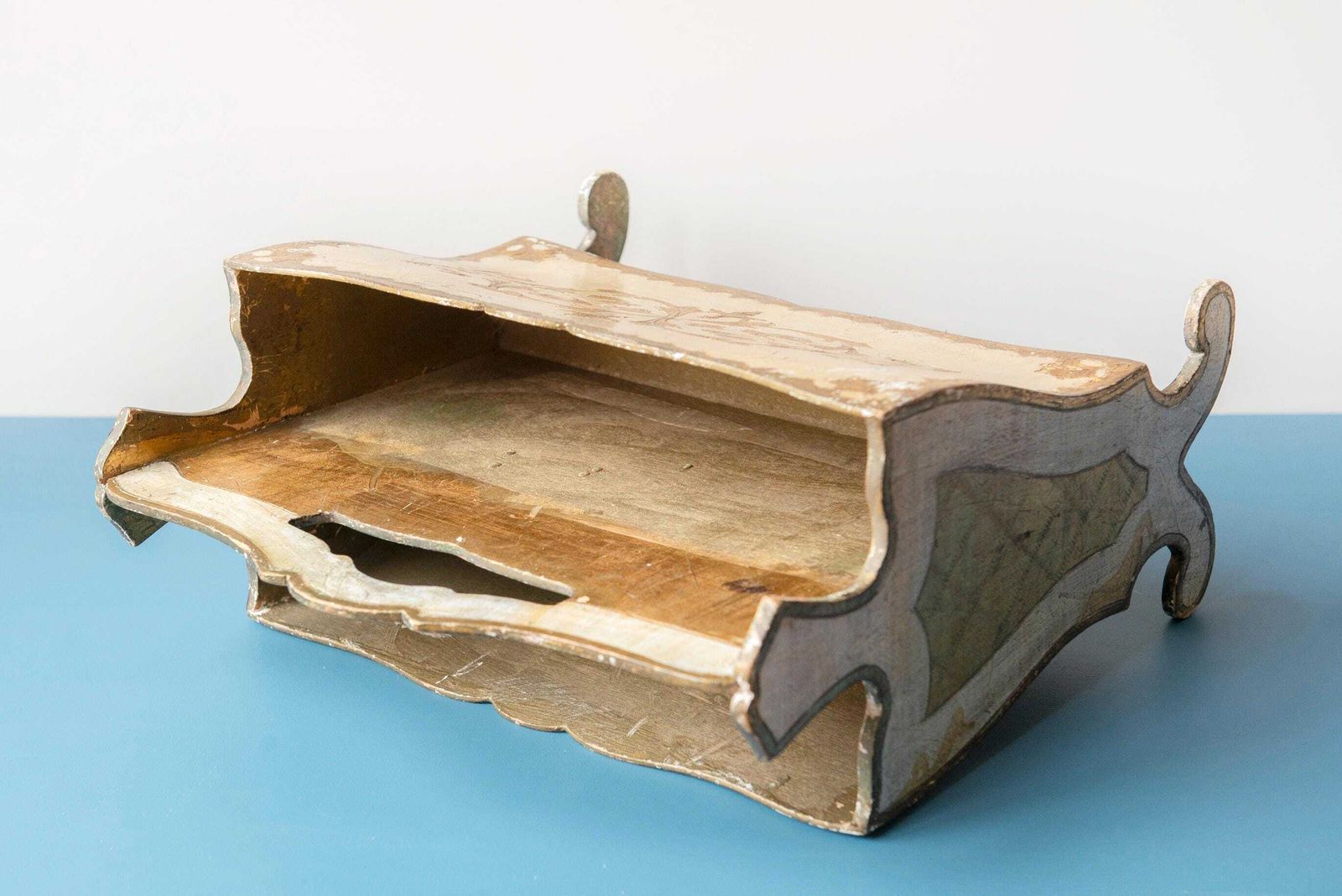 Vintage Florentine Magazine Rack   Italian Newspaper Stand   Hollywood Regency Book Holder photo vintage