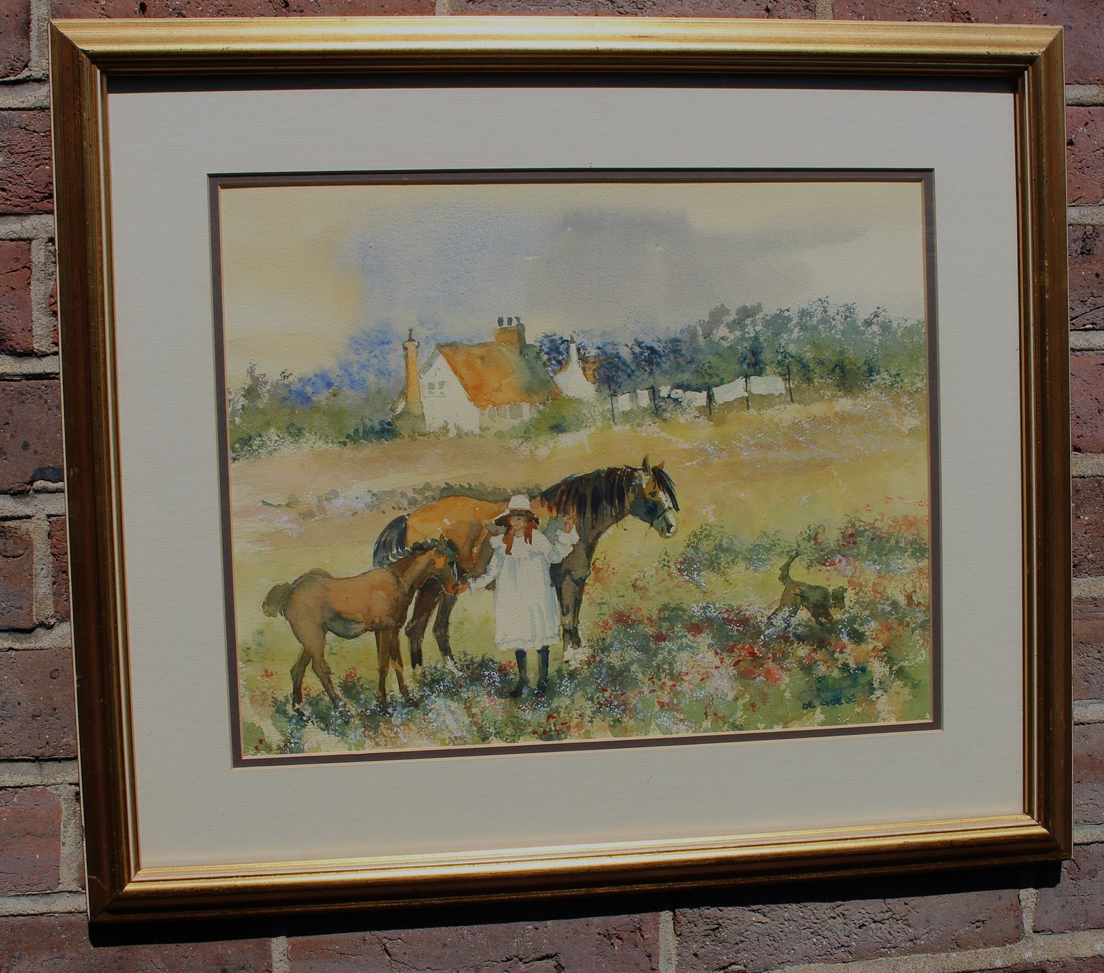 Splendid Watercolour Painting ‘The Favourite’ By Rosemarie De Goede
