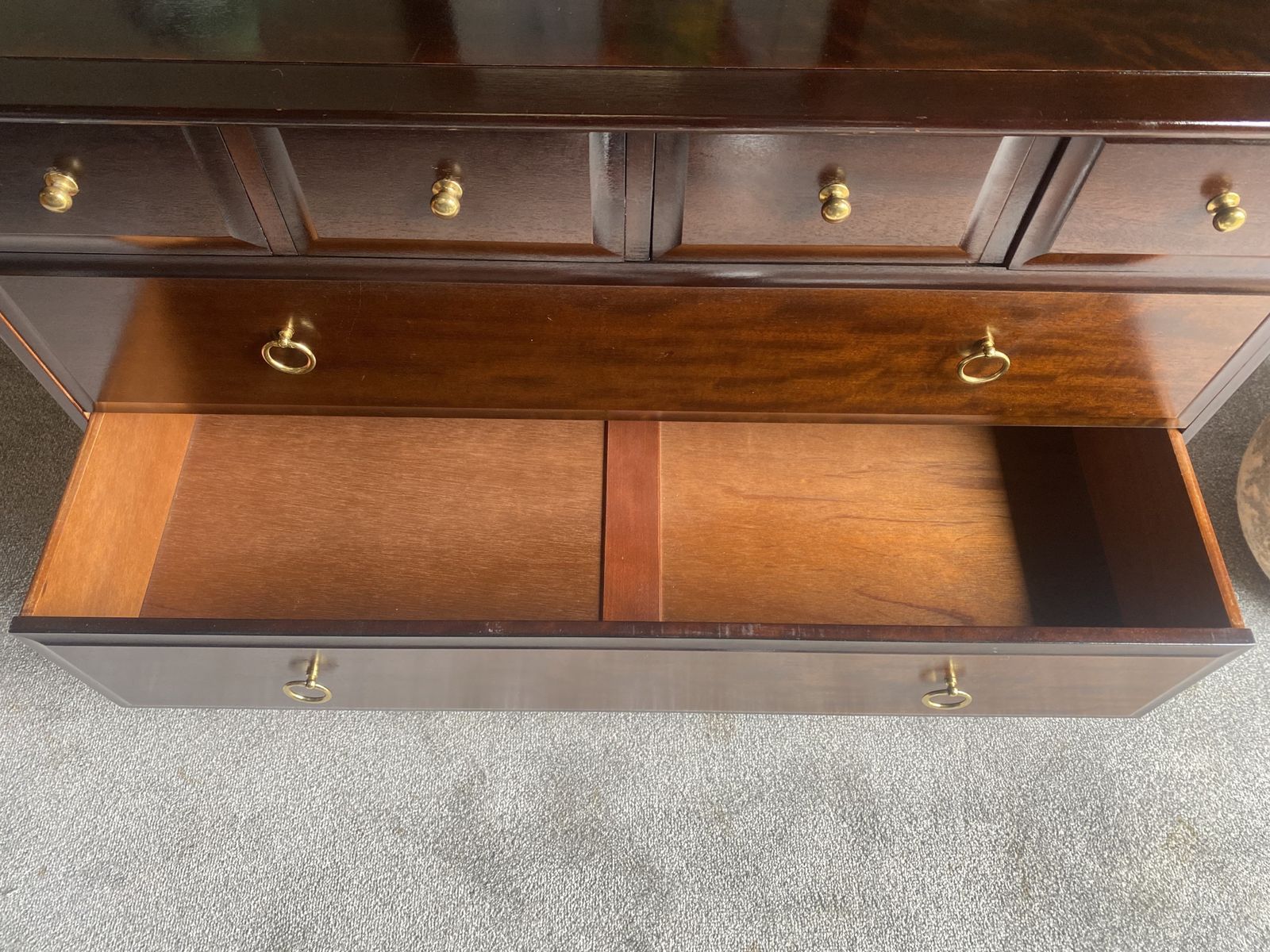 Mid Century Stag Minstrel Lowboy 6 Drawer Chest photo vintage