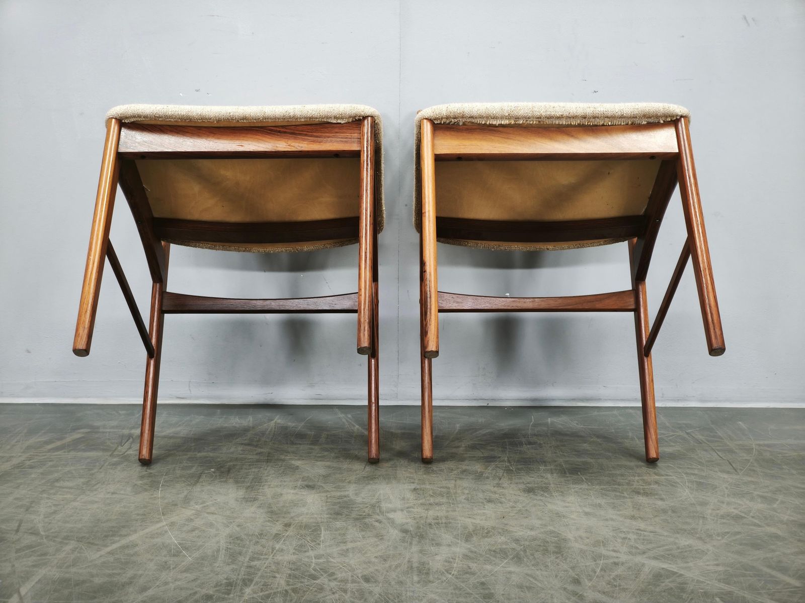 Lot de 4 chaises de salle à manger Hugo Frandsen pour Spøttrup, Danemark, années 1960 photo for sale