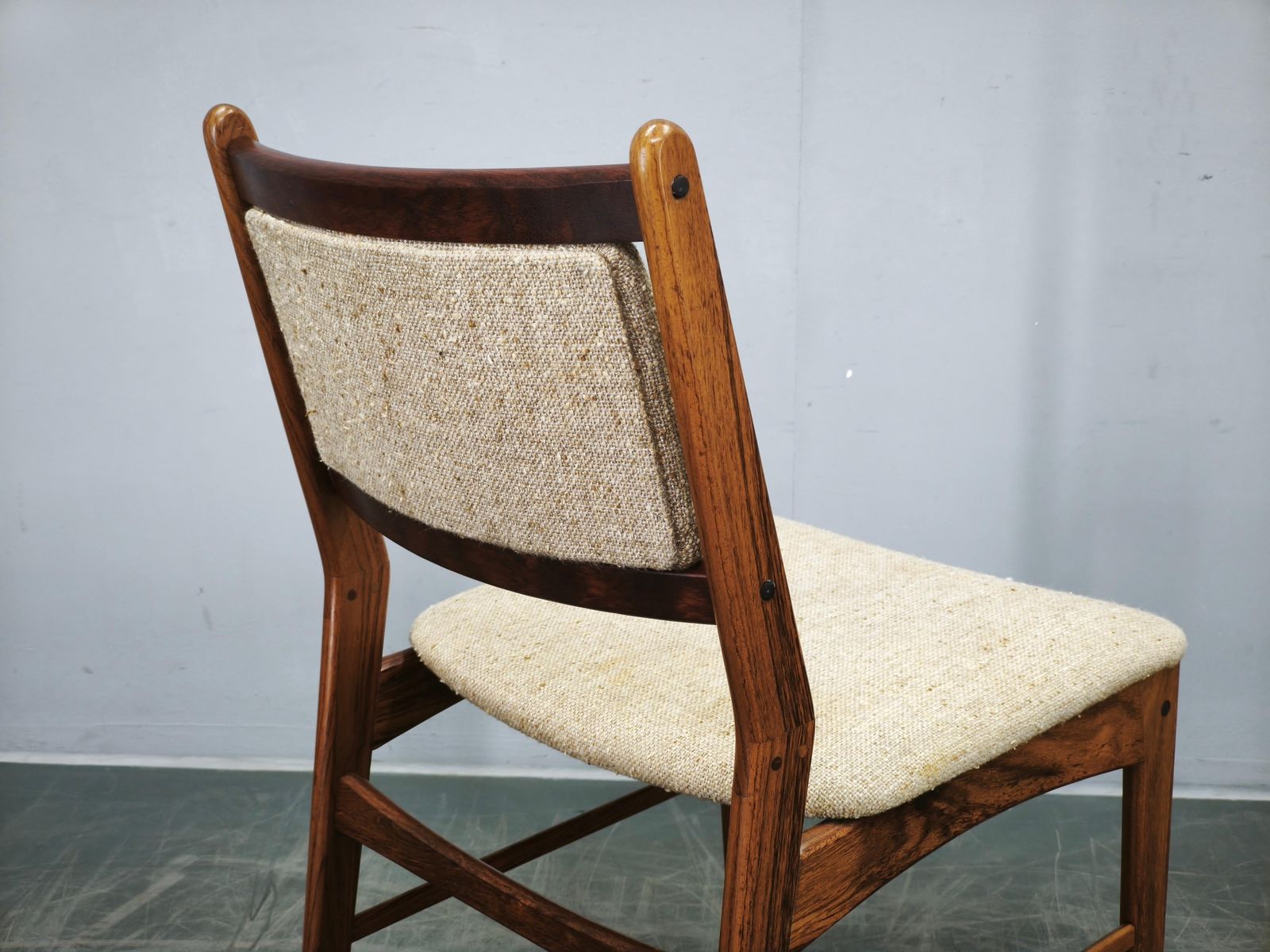 Lot de 4 chaises de salle à manger Hugo Frandsen pour Spøttrup, Danemark, années 1960 photo vintage