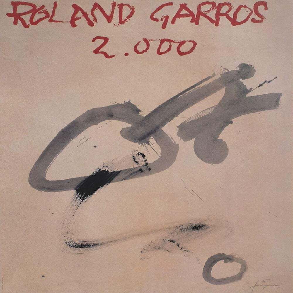 2000 Antoni Tapies Roland Garros Poster photo for sale