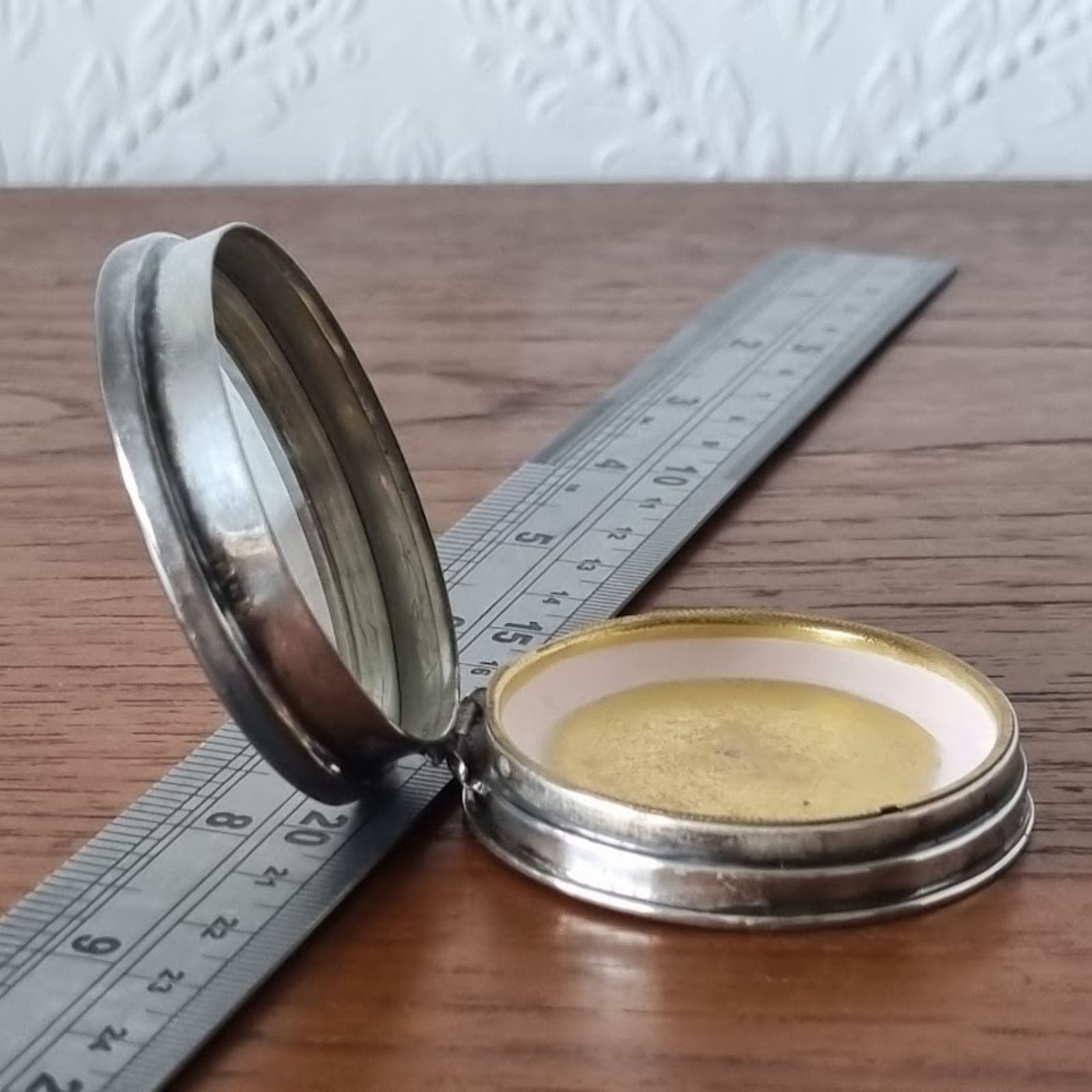 Woonaccessoires 1926 Sterling Zilver Email Zwaan Compact Spiegel van Sanders & Mackenzie photo
