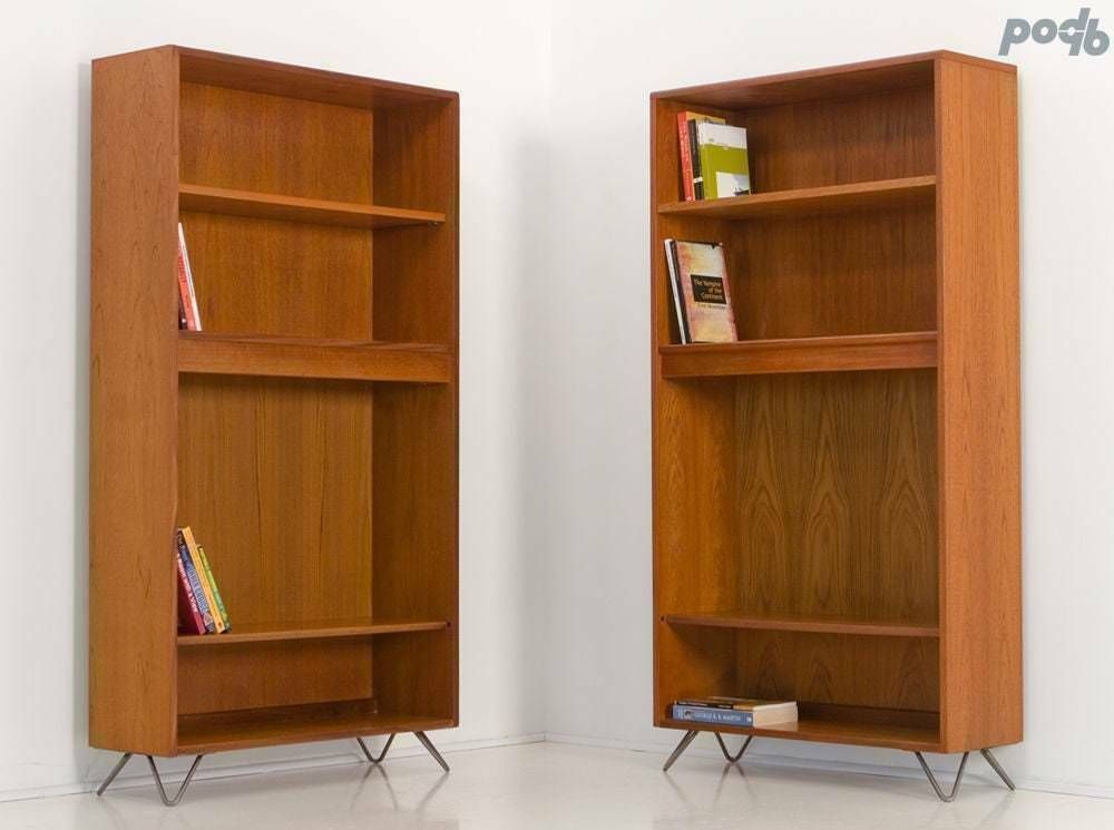 A Pair Of Vintage G Plan Mid Century Retro Teak Book Case Display Drinks Cabinet Shelves