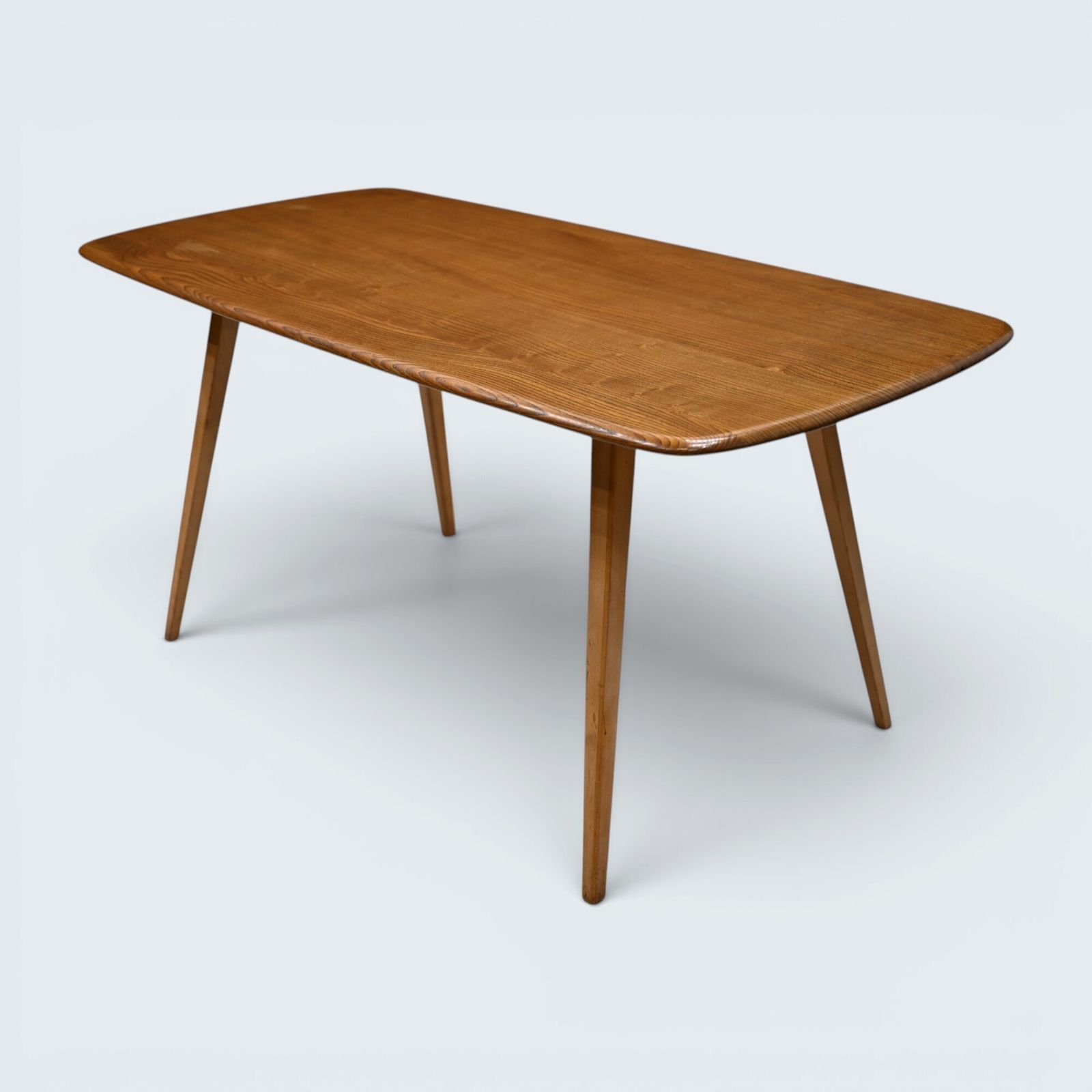 Ercol Plank Dining Table Seats 6 Vintage 5ft Long Light Finish Free Uk Delivery* photo furniture