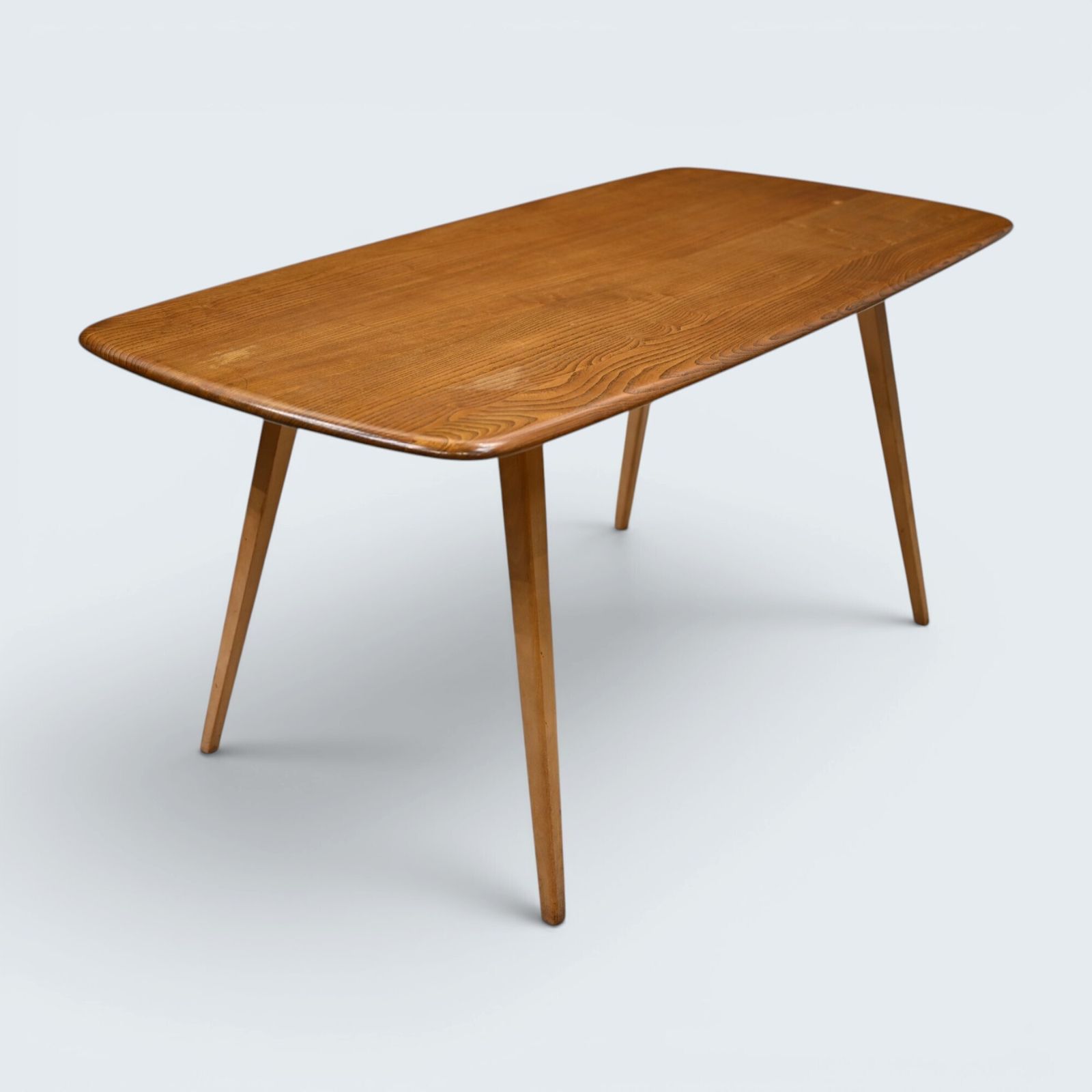Ercol Plank Dining Table Seats 6 Vintage 5ft Long Light Finish Free Uk Delivery* photo vintage