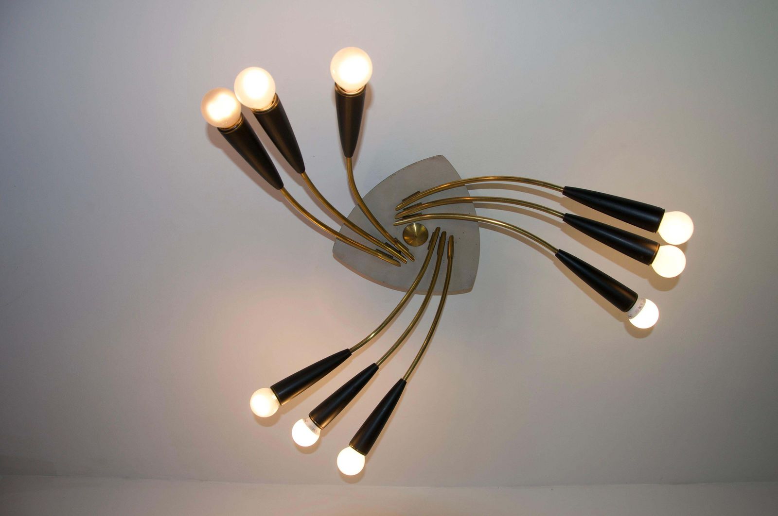 Mid-Century Messing Sputnik Hanglamp, jaren 1950, Duitsland photo furniture
