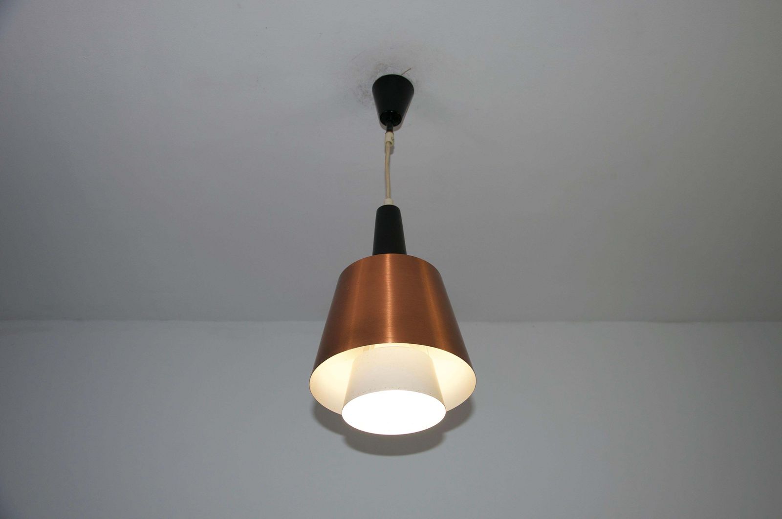 Danish Copper Pendant Lamp, 1960s photo vinterior