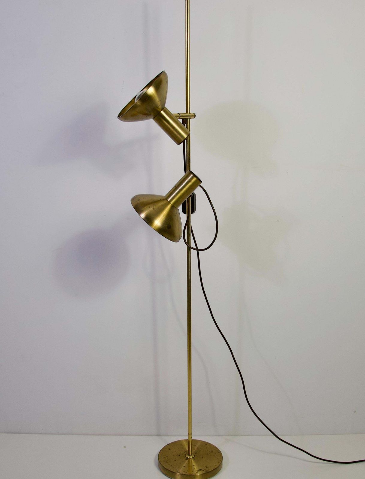 Brass Adjustable Floor Lamp, Germany, 1970s photo for sale