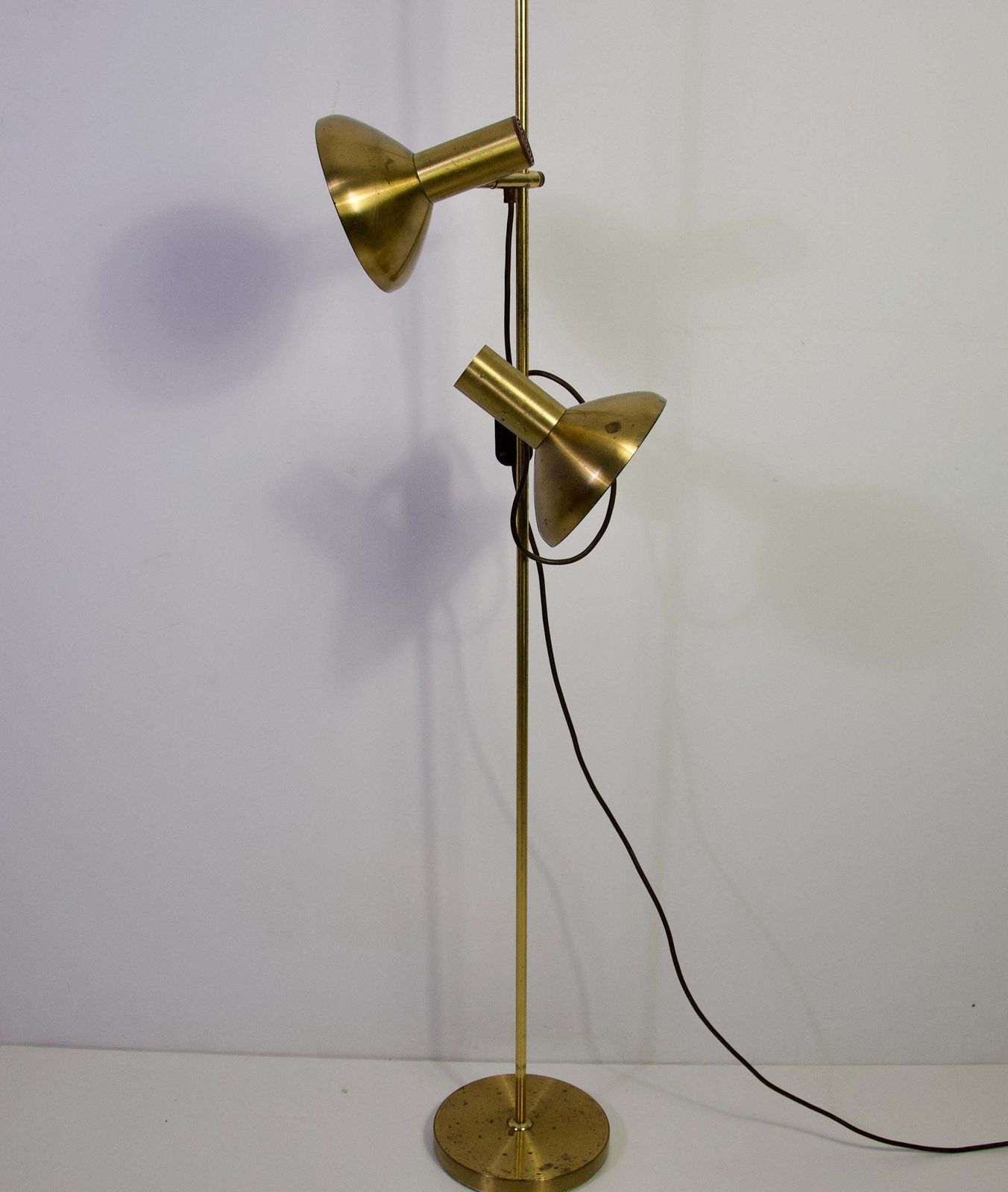Lighting Brass Adjustable Floor Lamp, Germany, 1970s photo