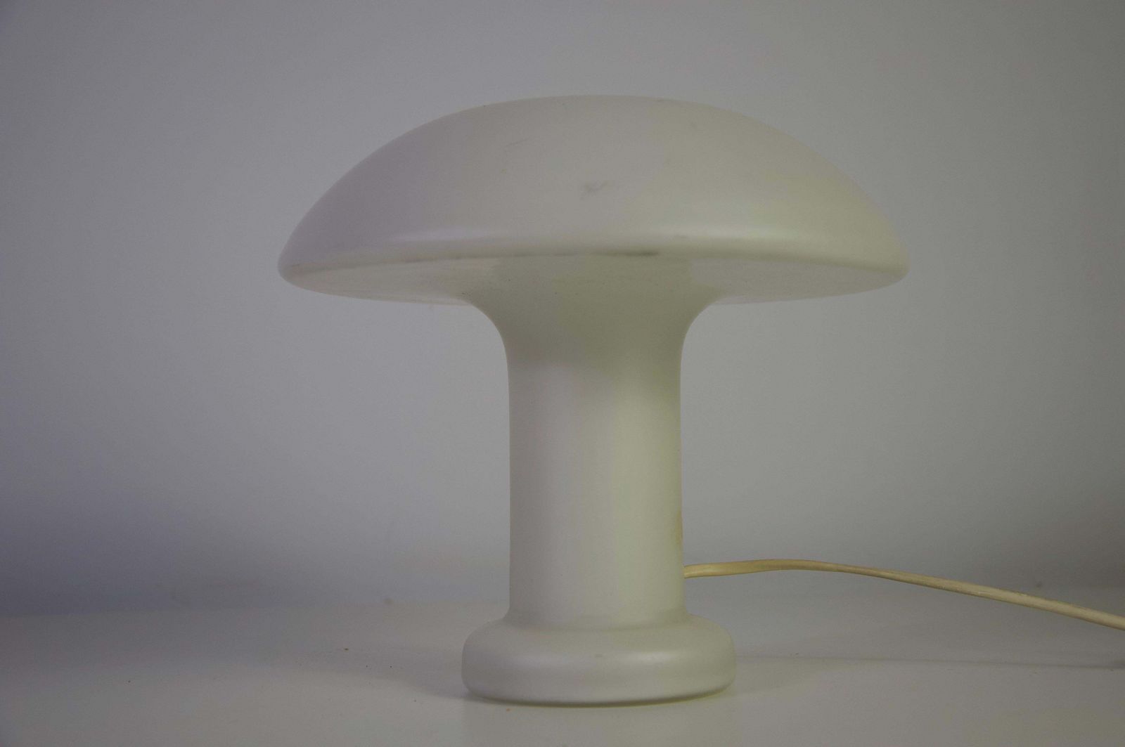 Lighting Large Glass Mushroom Table Lamp By Limburg, Germany, 1970s photo