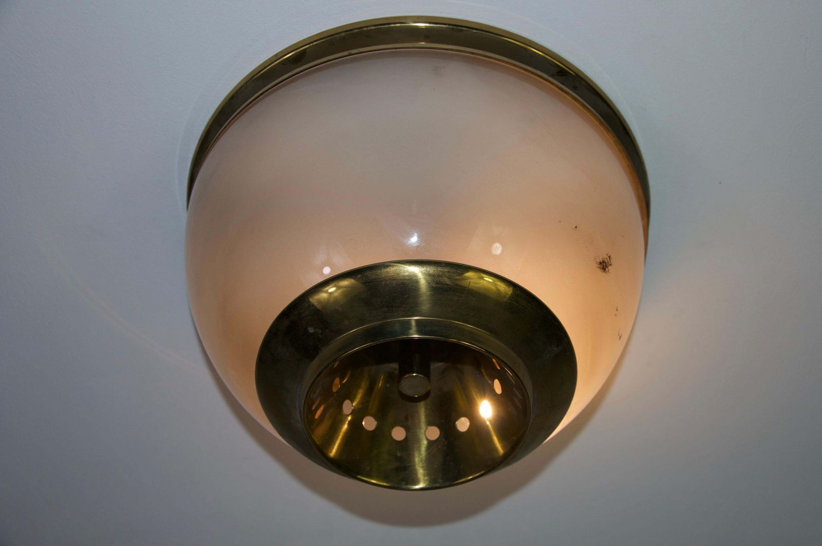 1822.0 Lsp3 Brass And Glass Flush Mount By Luigi Caccia Dominioni For Azucena, 1960s photo