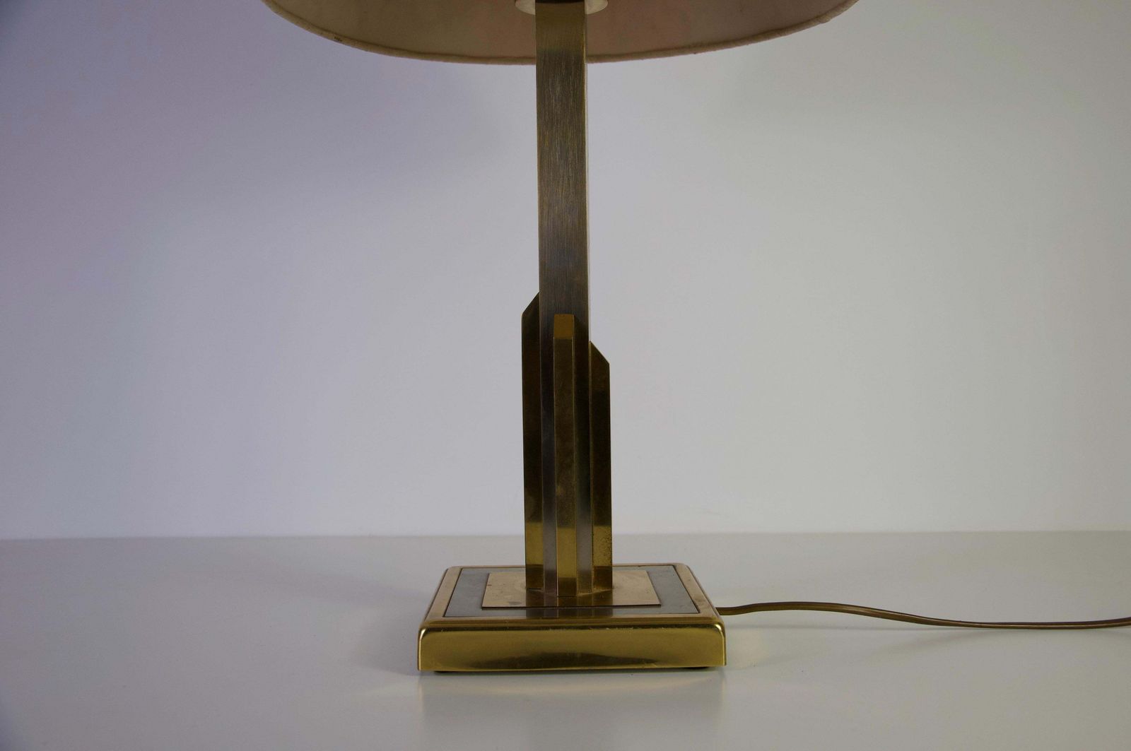 Fabric Shade Mid Century Modern Table Lamp, 1960s, Germany photo vinterior