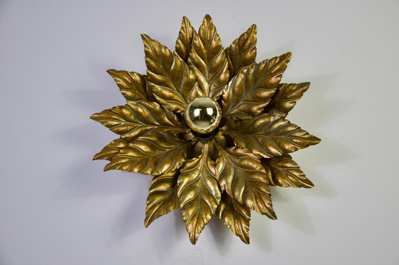 1 Van 3 Bloemvormige Wandlamp Of Plafondlamp Van Hans Kögl, Duitsland, jaren 1960 photo Verlichting