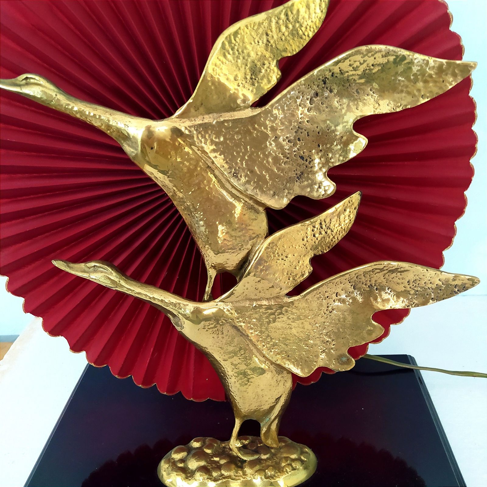 1970's Lanciotto Galeotti Geese In Flight Table Lamp. photo 680.0