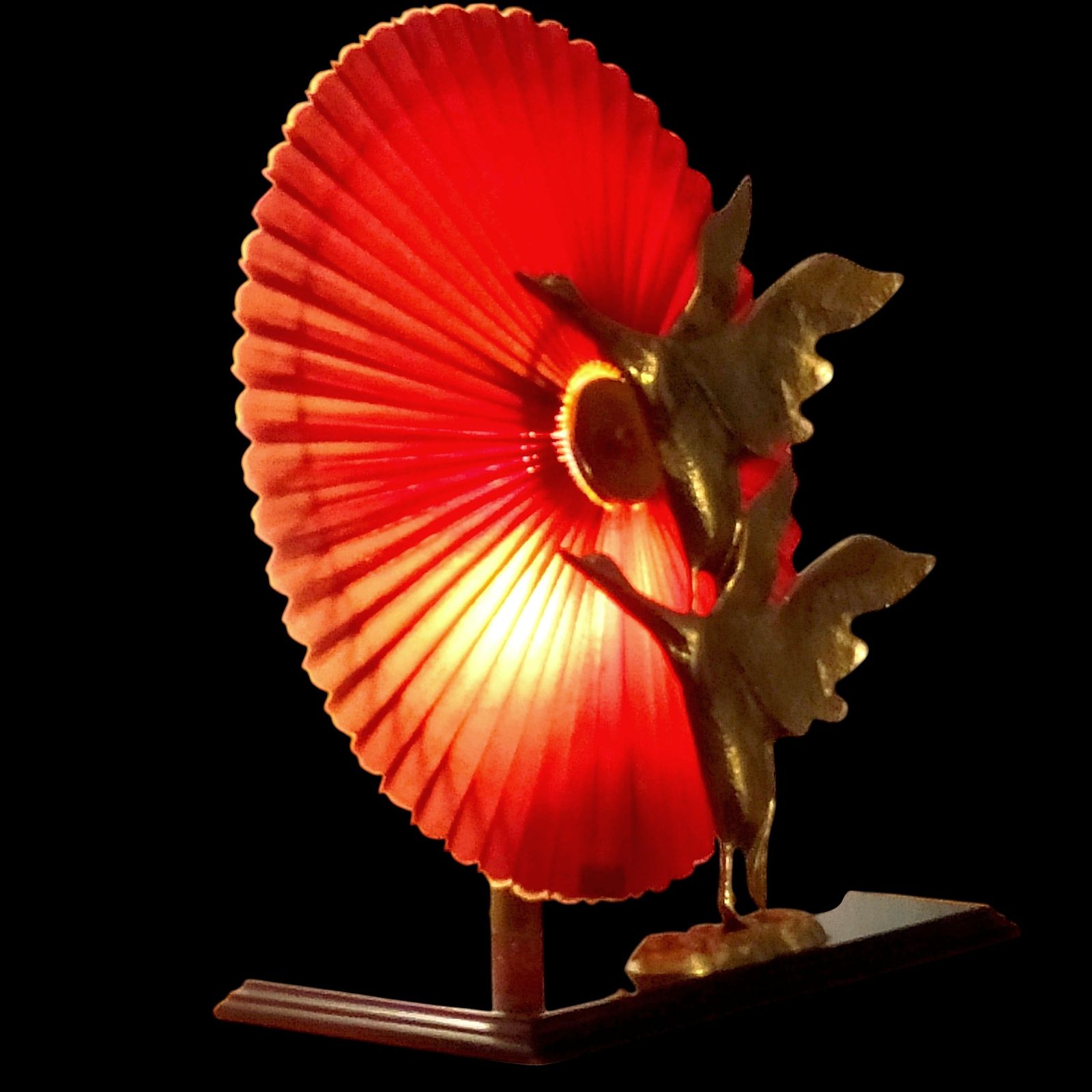 1970's Lanciotto Galeotti Geese In Flight Table Lamp. photo vintage