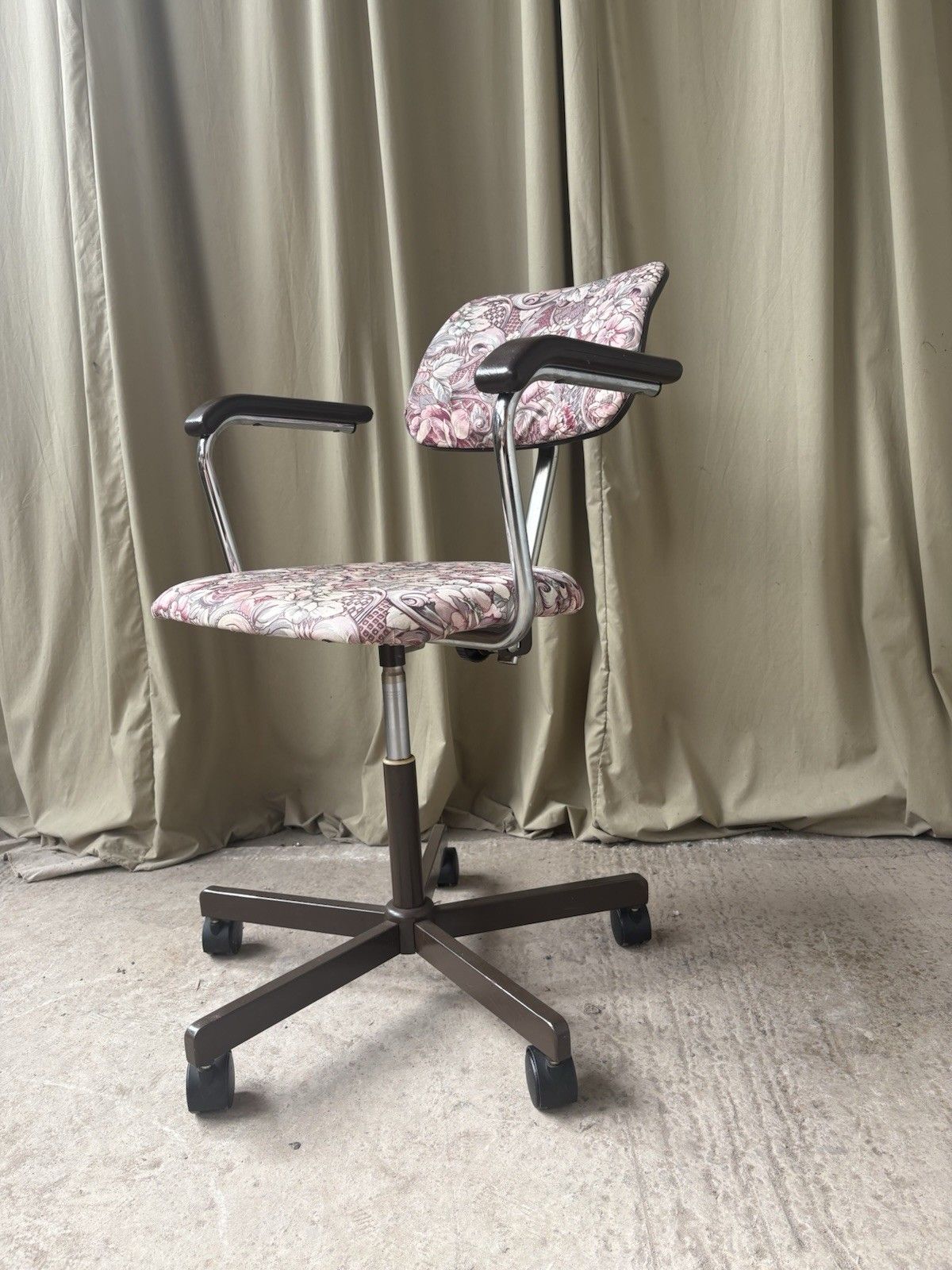 Vtg Mid Century 70s Desk Office Chair Danish Scandi Modernist R1215 photo Furniture