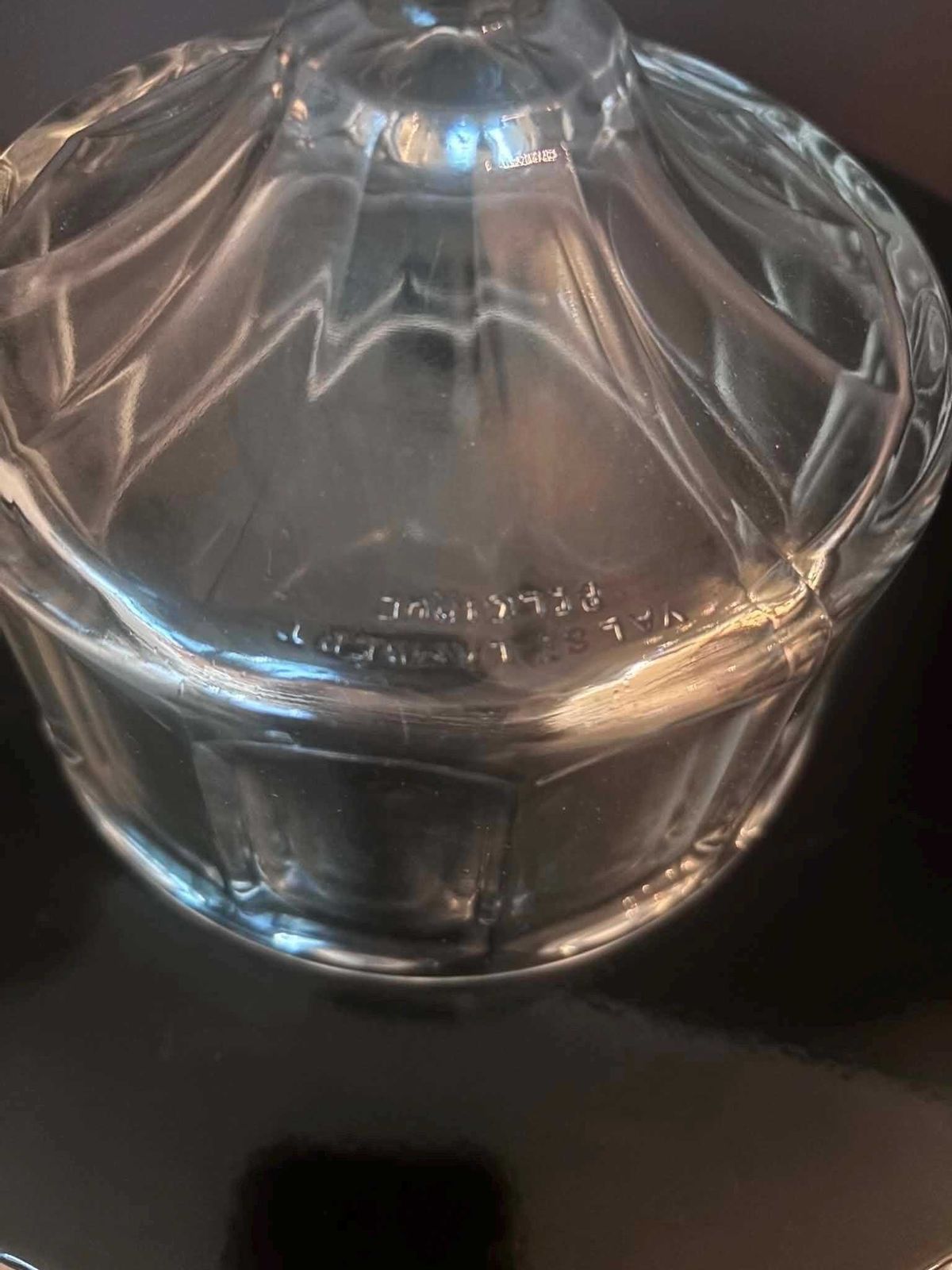 Vintage Val Saint Lambert Molded Crystal Cheese Dome With Lid Belgian Crystal Butter Cover Mid Century Modern Glass Cloche Vsl Belgium 1950s photo vinterior
