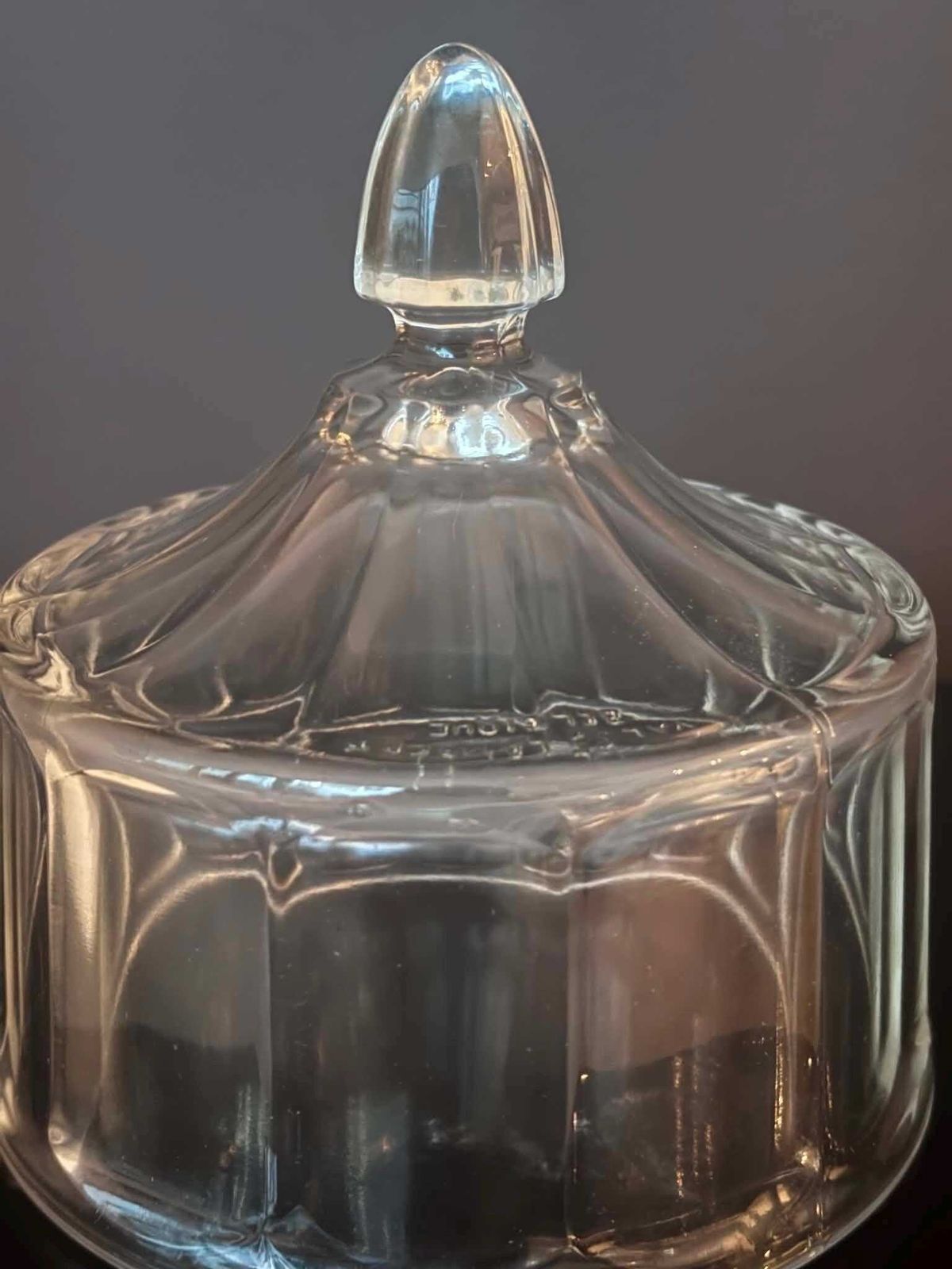 Vintage Val Saint Lambert Molded Crystal Cheese Dome With Lid Belgian Crystal Butter Cover Mid Century Modern Glass Cloche Vsl Belgium 1950s photo vintage