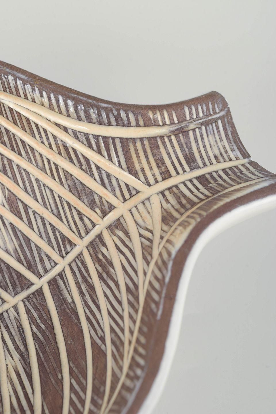 Mari Simmulson For Upsala Ekeby. Large Leaf Shaped Dish In Ceramic. 1960s photo for sale