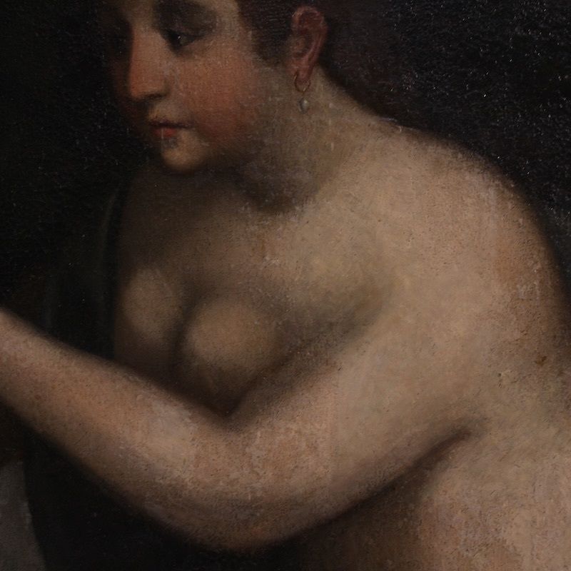 photo vinterior Antique Italian Painting, Joseph And Potiphar's Wife, From 17th Century