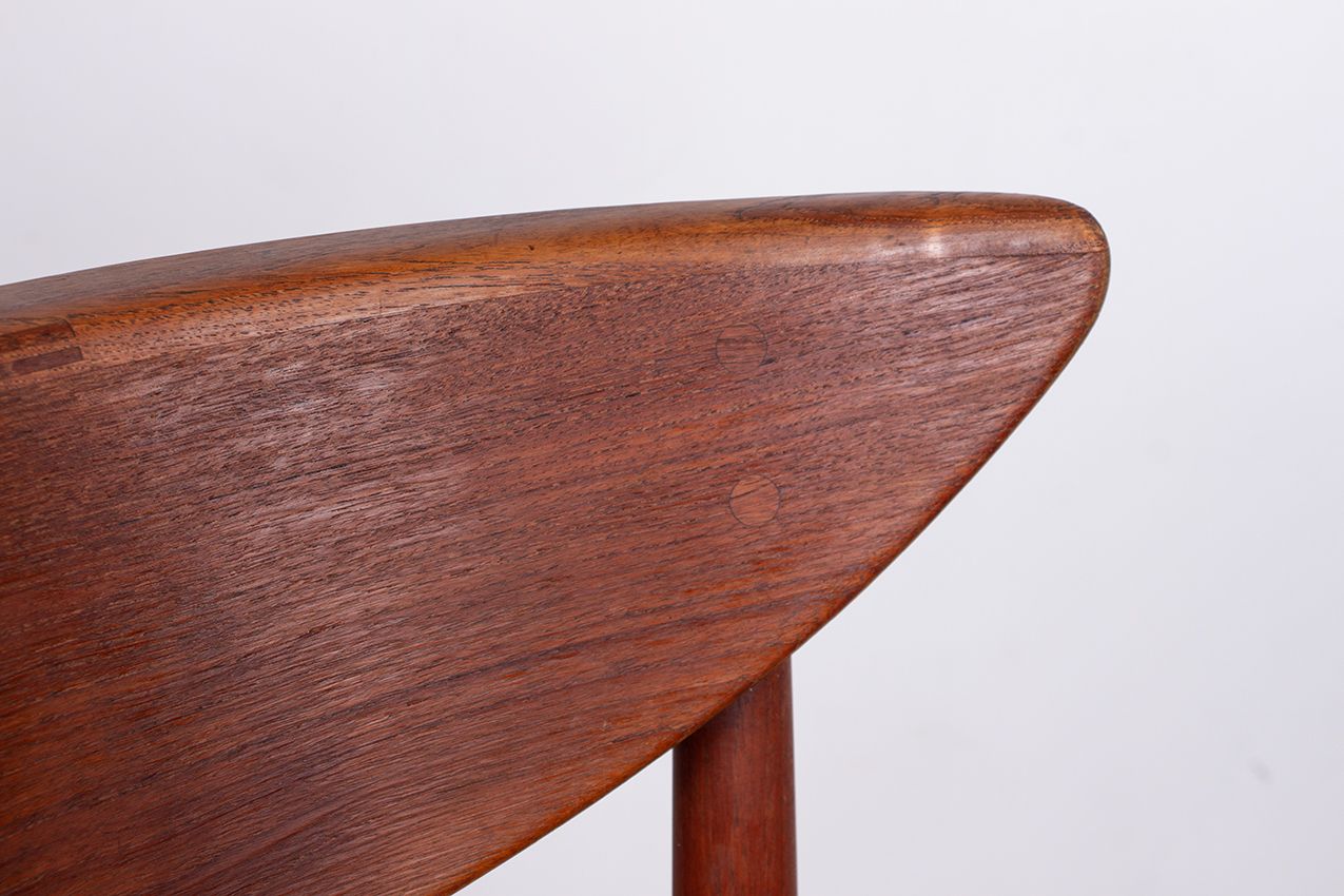 Ensemble de 6 chaises danoises en teck et jonc de mer, modèle 316, par Peter Hvidt et Orla Mølgaard Nielsen pour Søborg Møbelfabrik. photo 4800.0