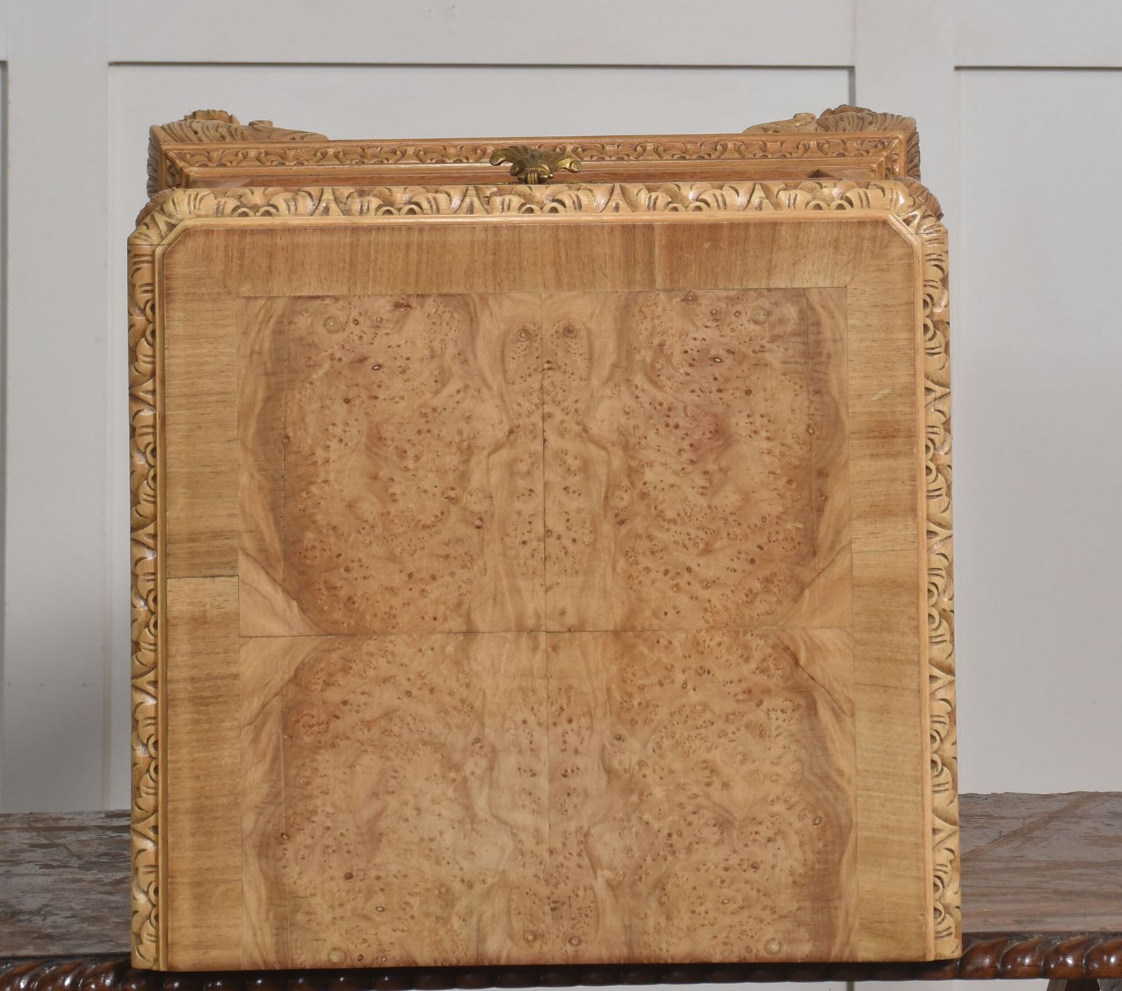 Pair Of Burr Walnut Bedside Cabinets photo for sale