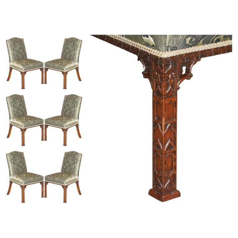 Six Original No 10 Downing Street Prime Minster Thomas Chippendale Dining Chairs