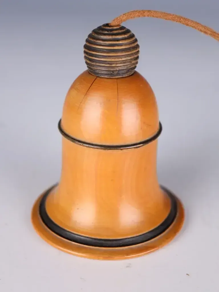 Antique Turned Treen Bell Light Pull Switch photo 150.0