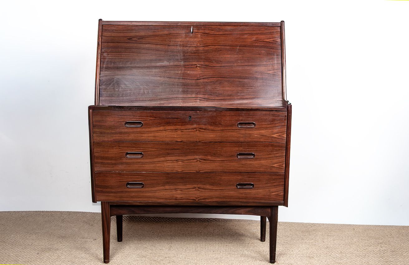 Secrétaire danois en palissandre, modèle 37, par Arne Wahl Iversen pour Vinde Møbelfabrik, 1960. photo furniture